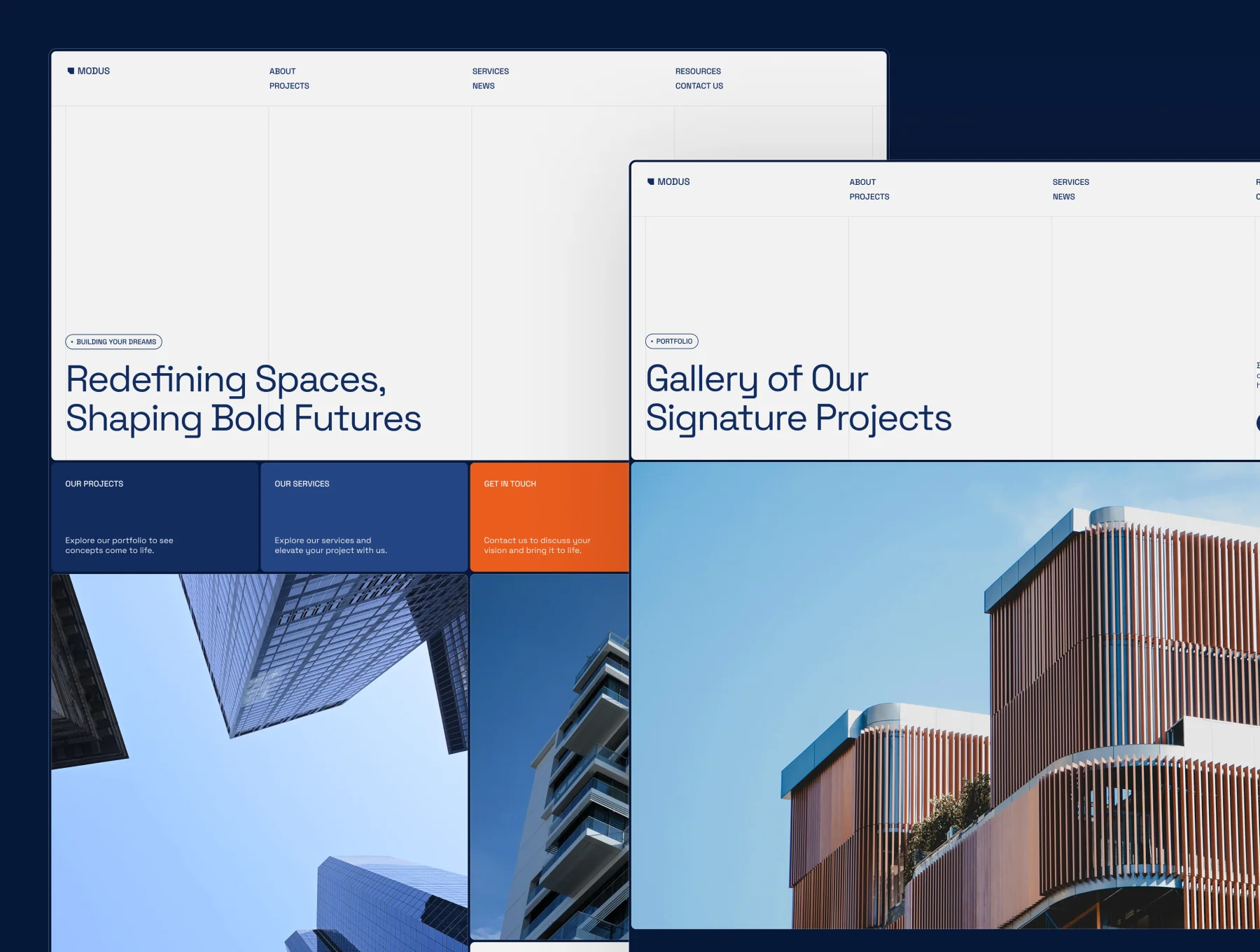 MODUS – Building Company Website 2