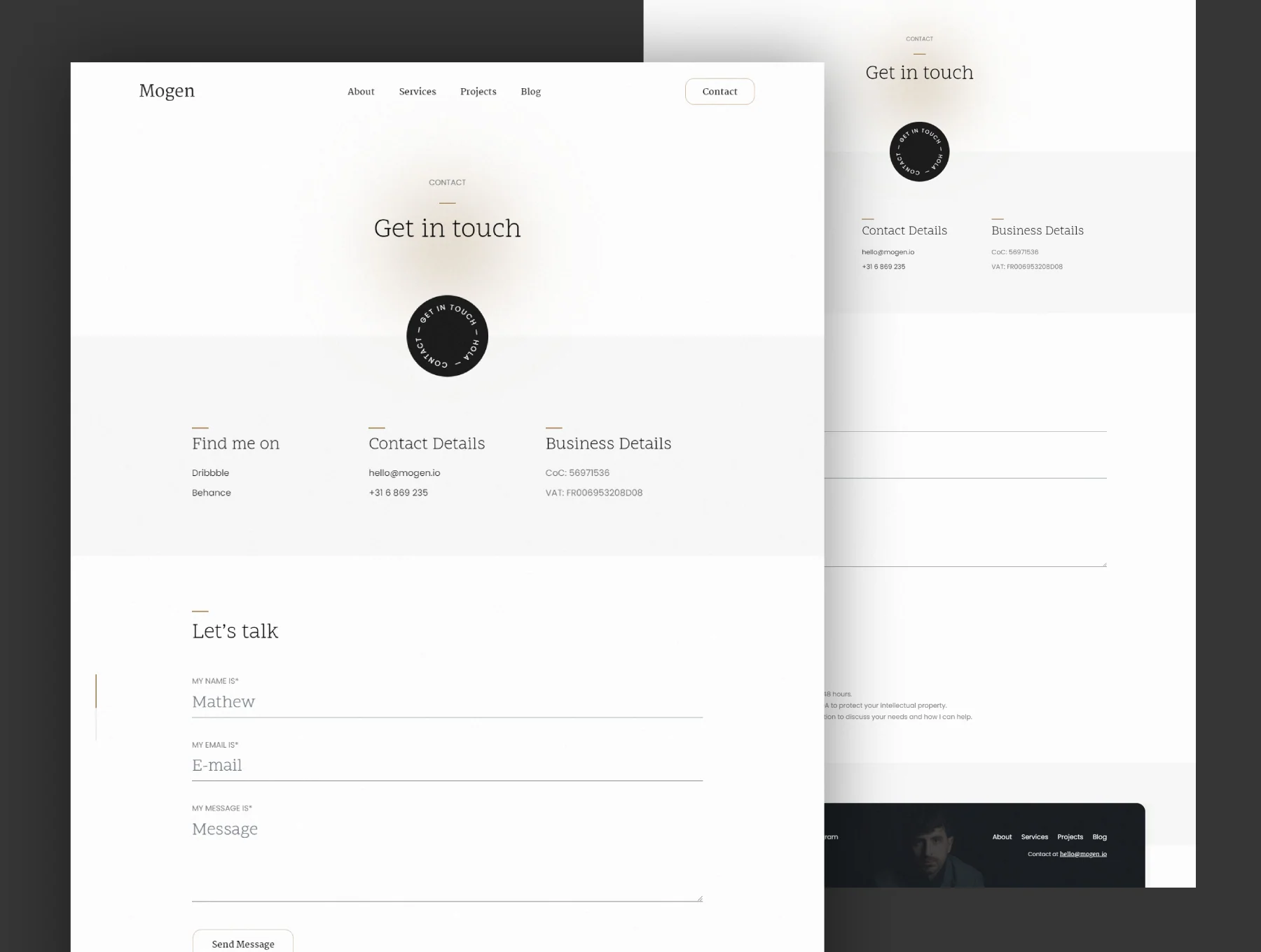 Mogen - Portfolio HTML Template 8