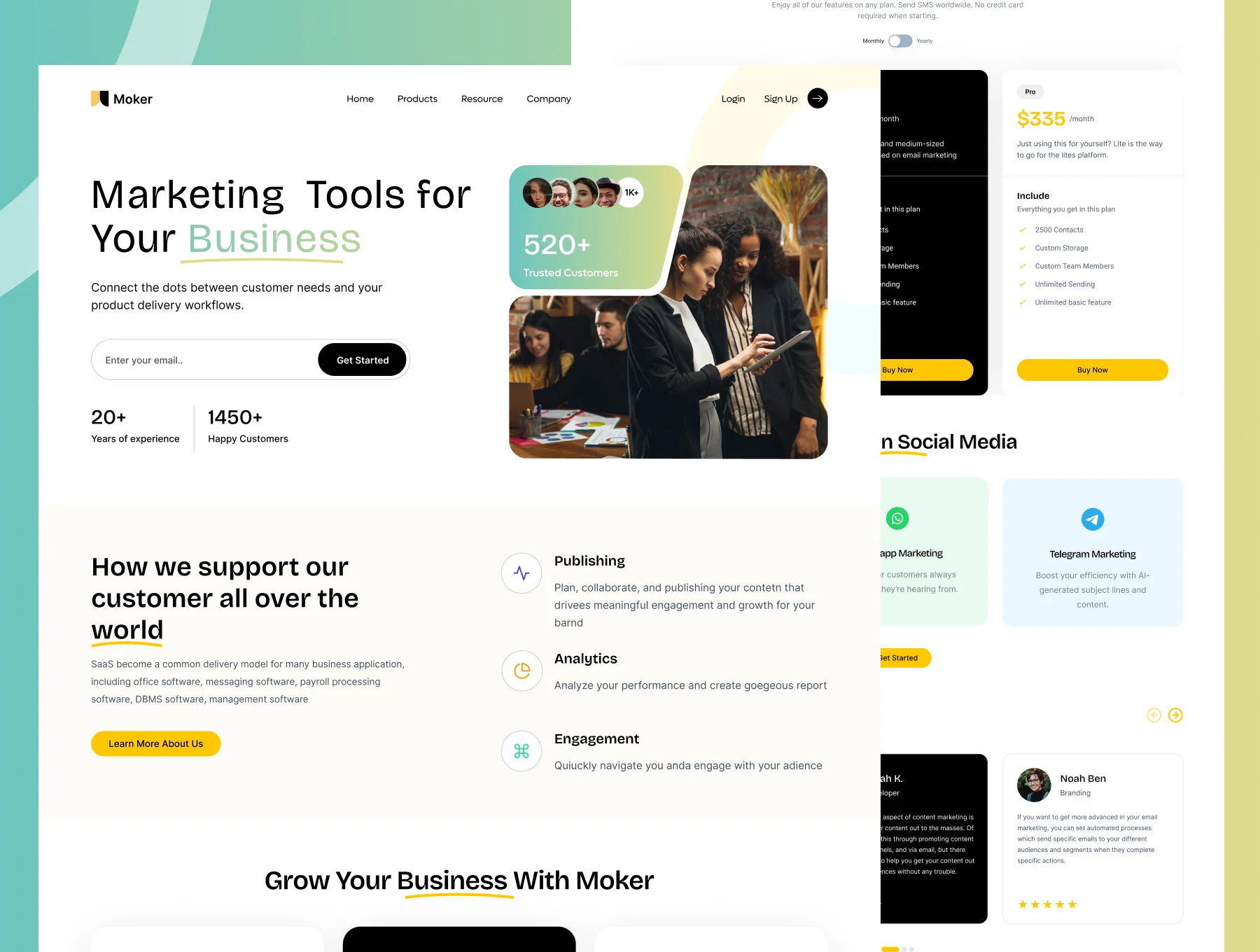 Moker - Marketing Services Web Design