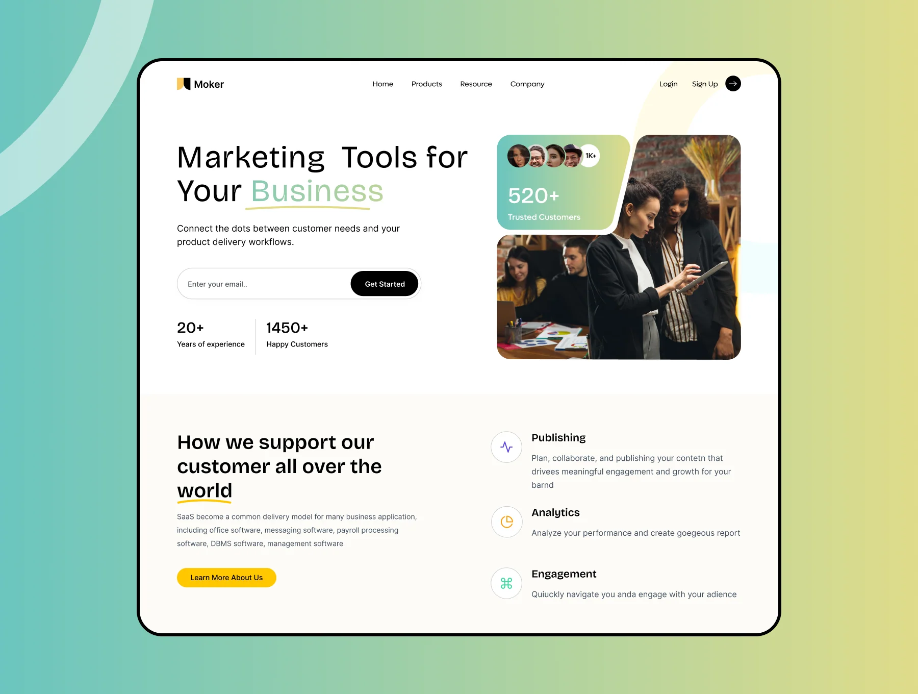 Moker - Marketing Services Web Design 2