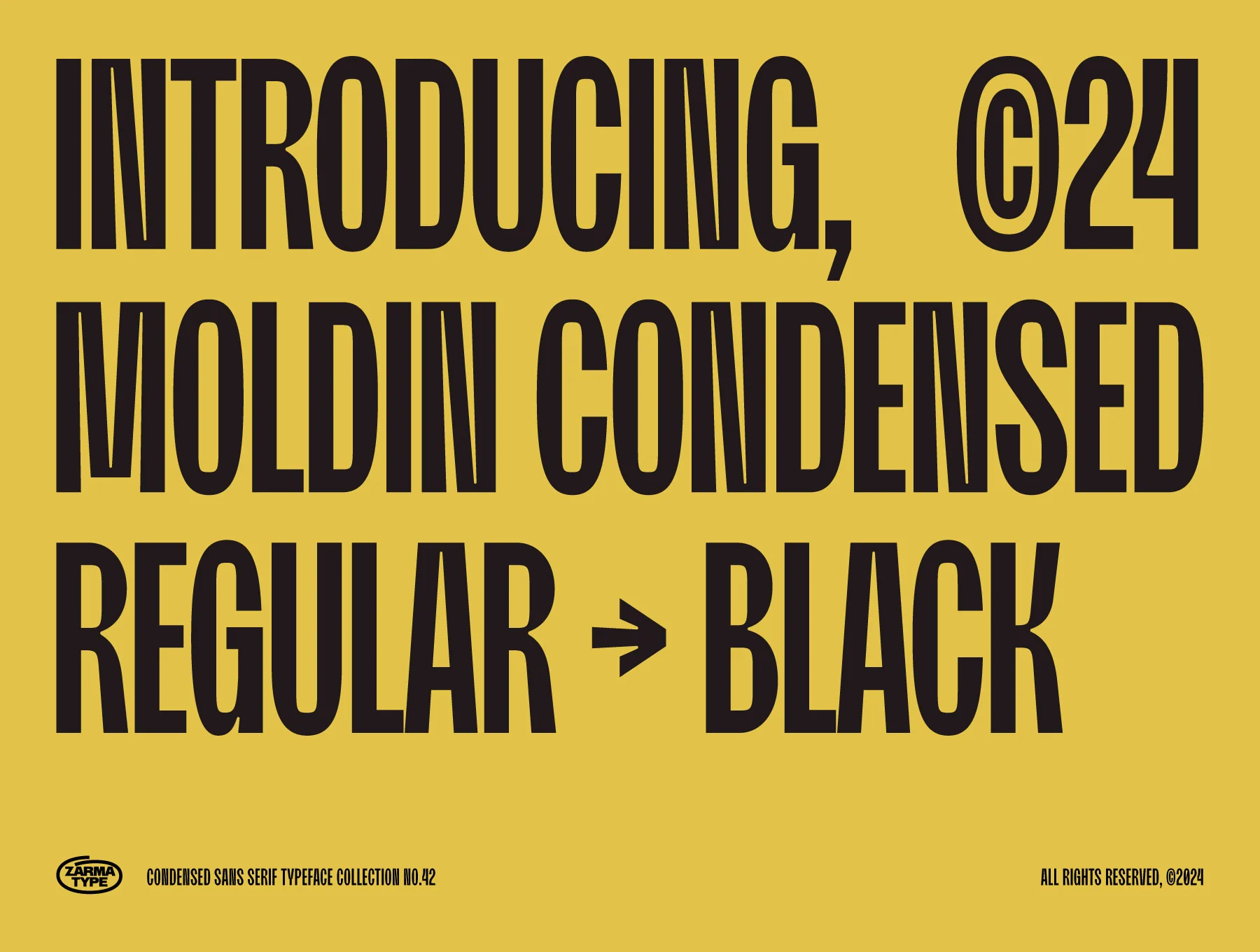 Moldin - Condensed Sans Serif Font