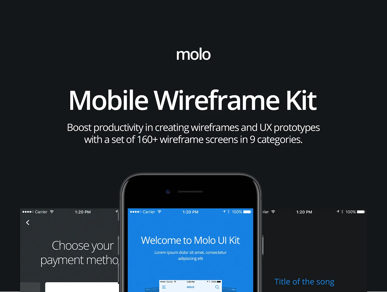 molo Mobile Wireframe Kit