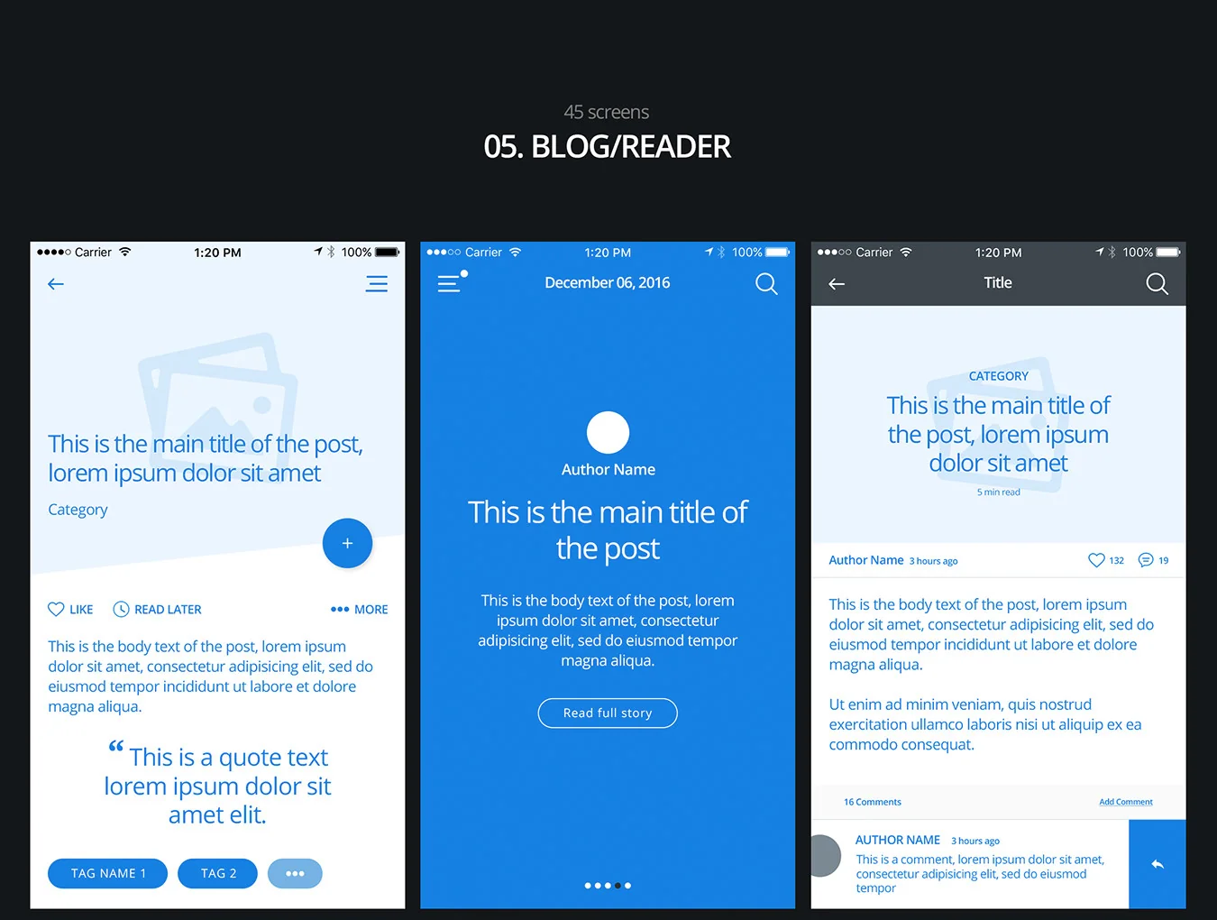 molo Mobile Wireframe Kit 7