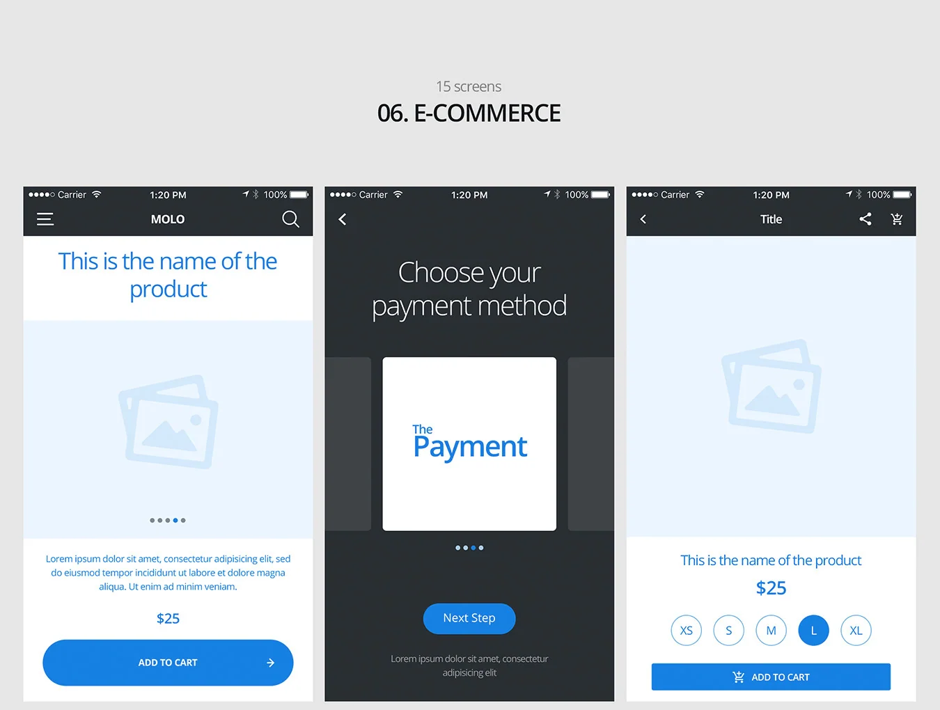molo Mobile Wireframe Kit 8