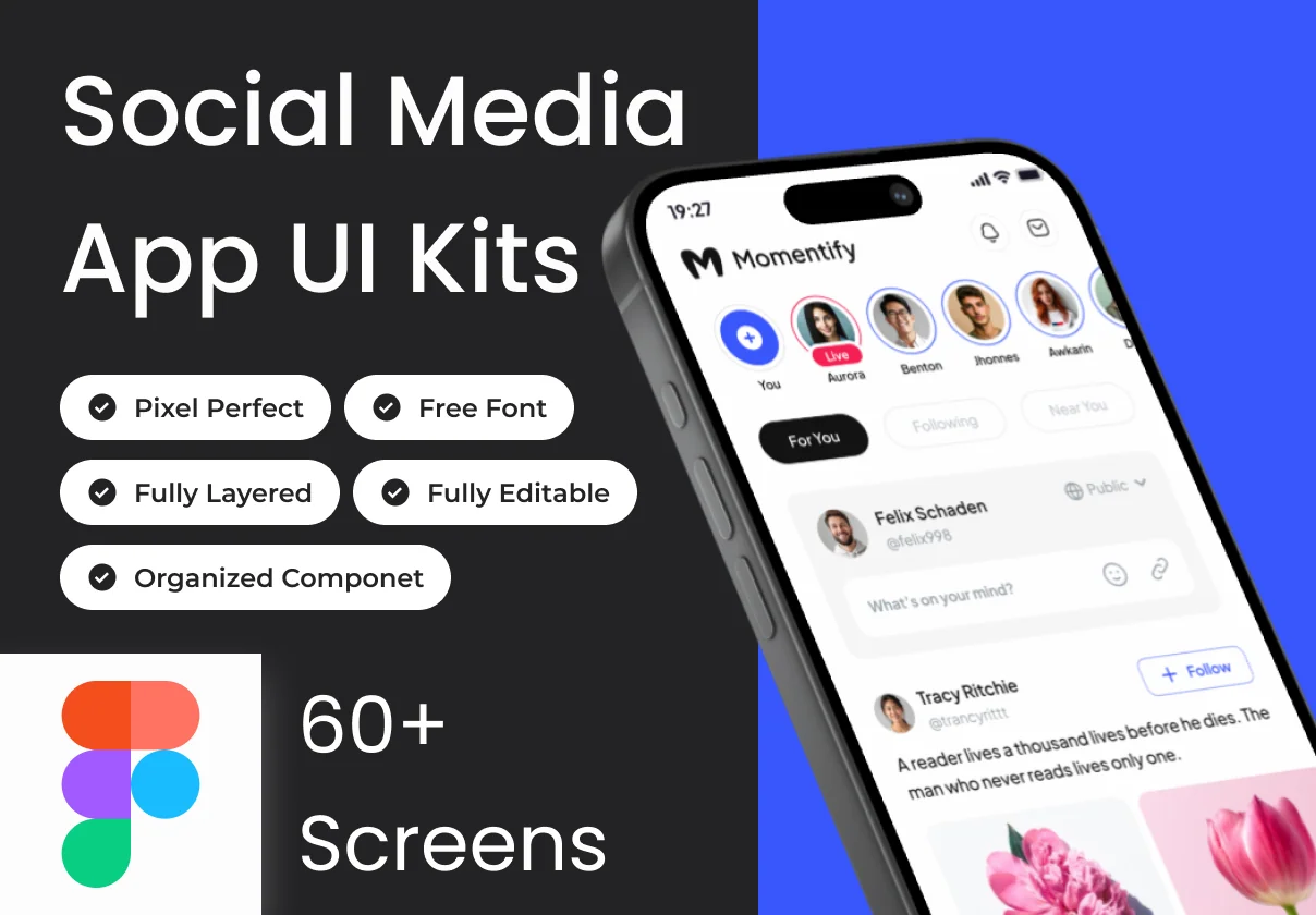 Momentify - Social Media App UI Kits