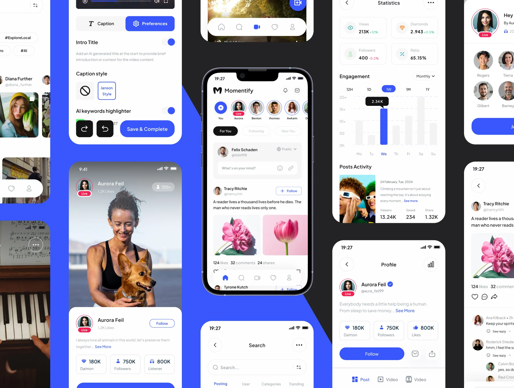 Momentify - Social Media App UI Kits 5