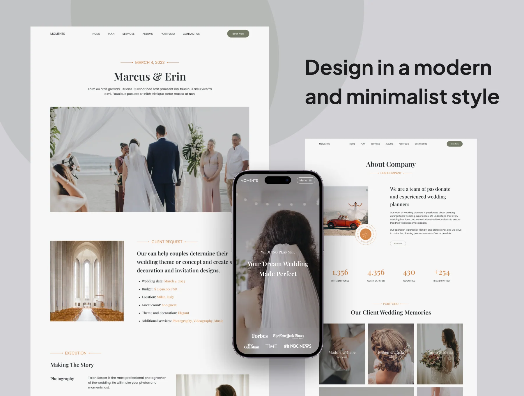 Moments - Wedding Planner Web Templates 2