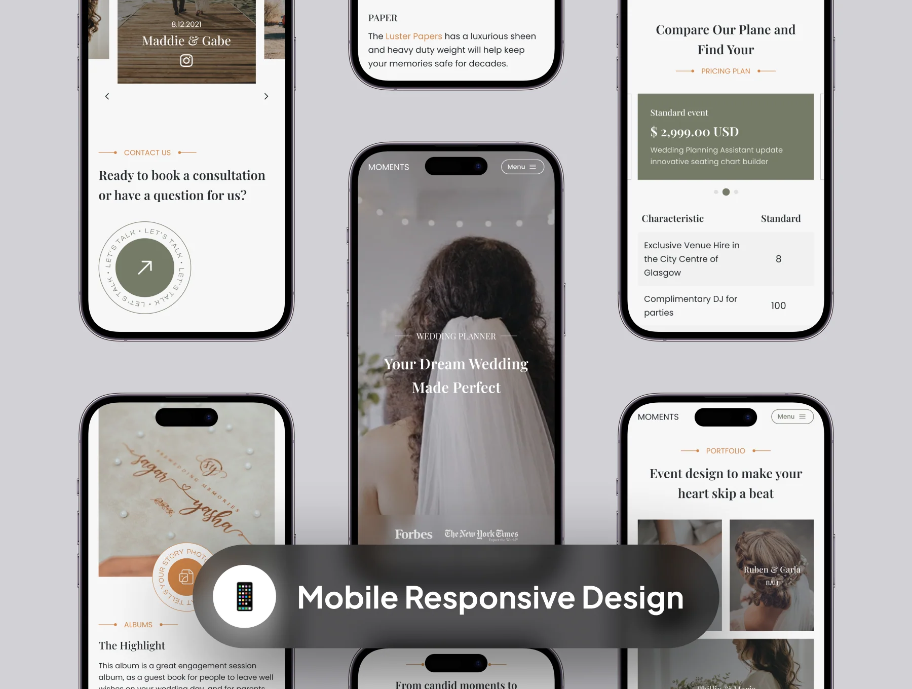 Moments - Wedding Planner Web Templates 6