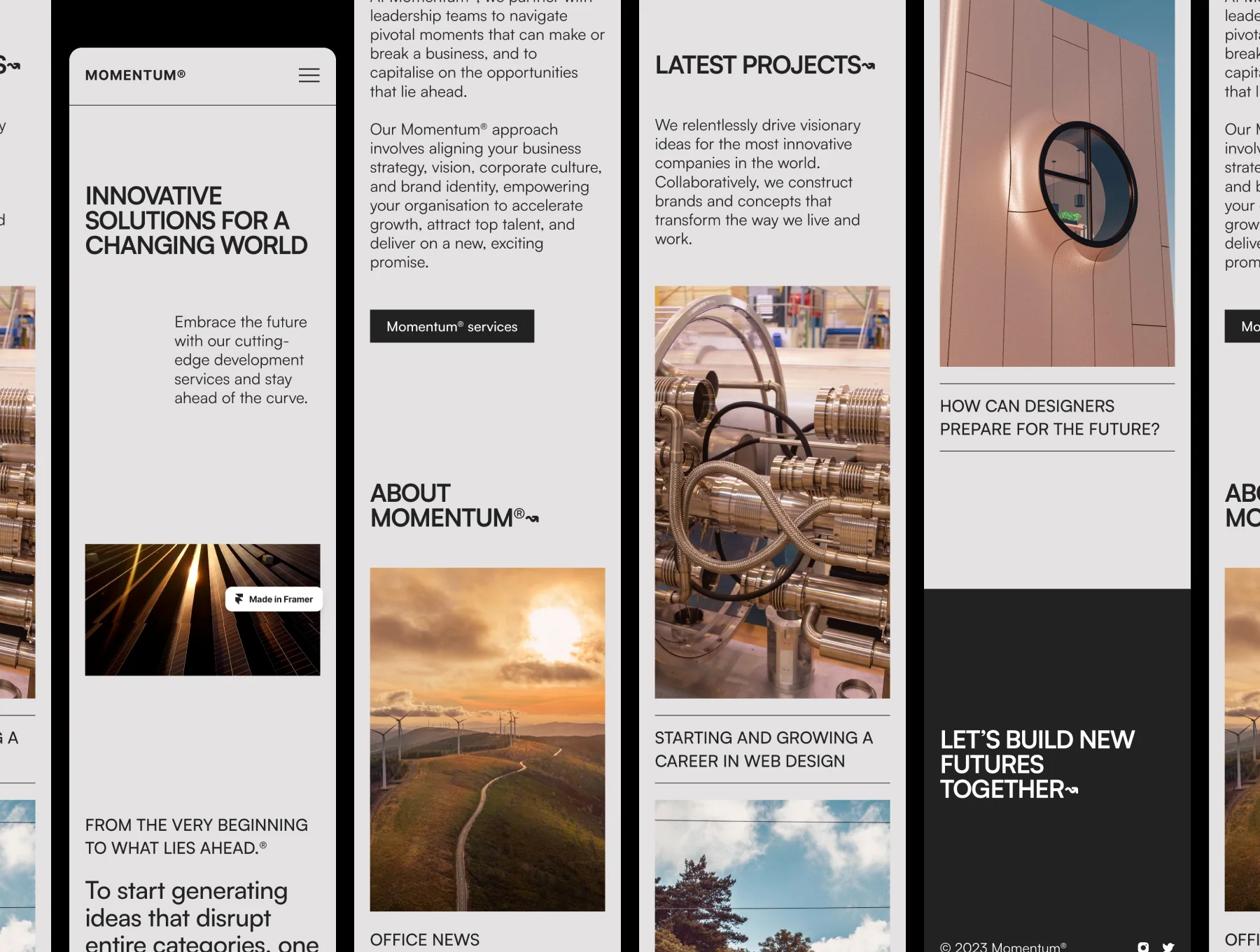 MOMENTUM - Agency Website Template for Framer