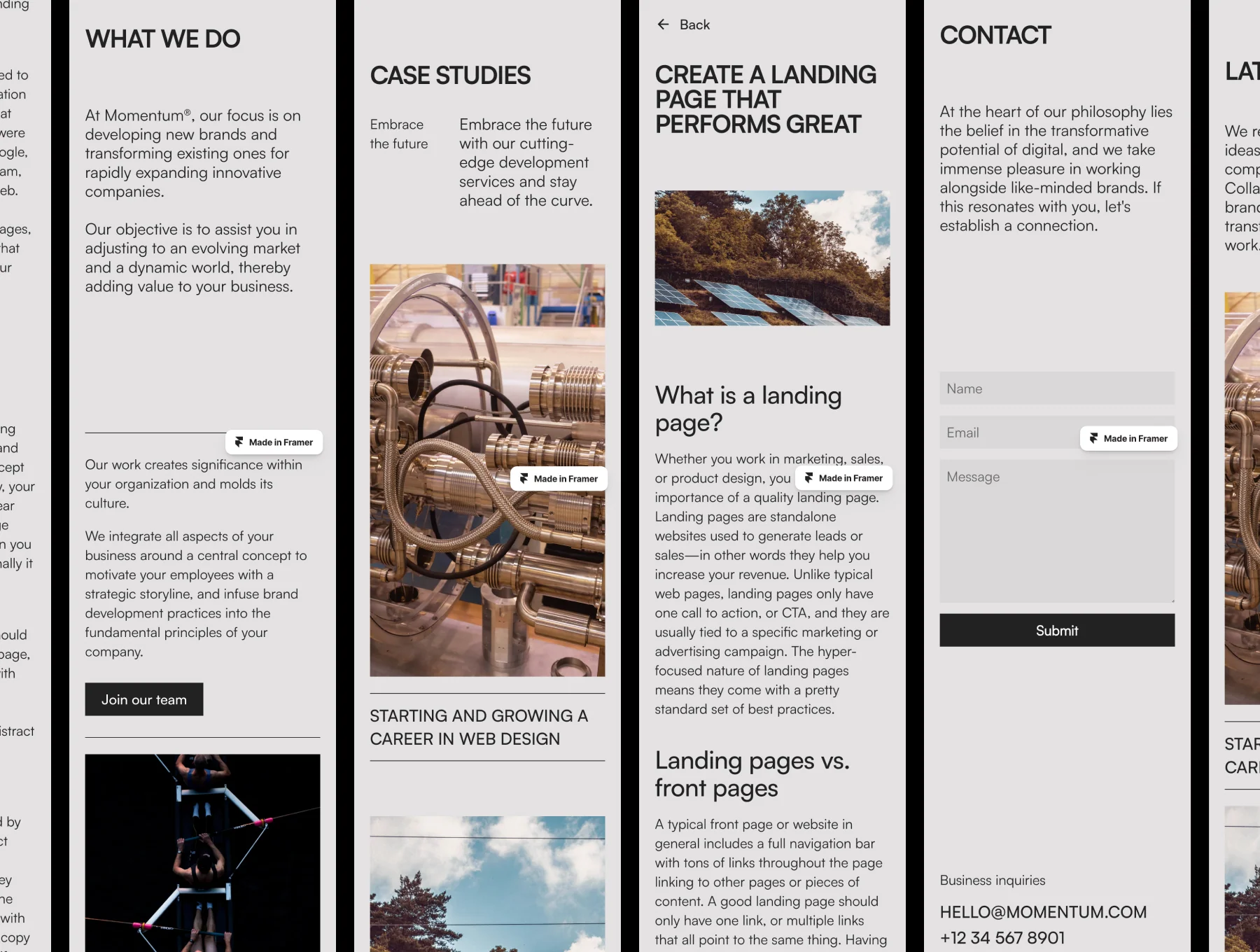 MOMENTUM - Agency Website Template for Framer 2