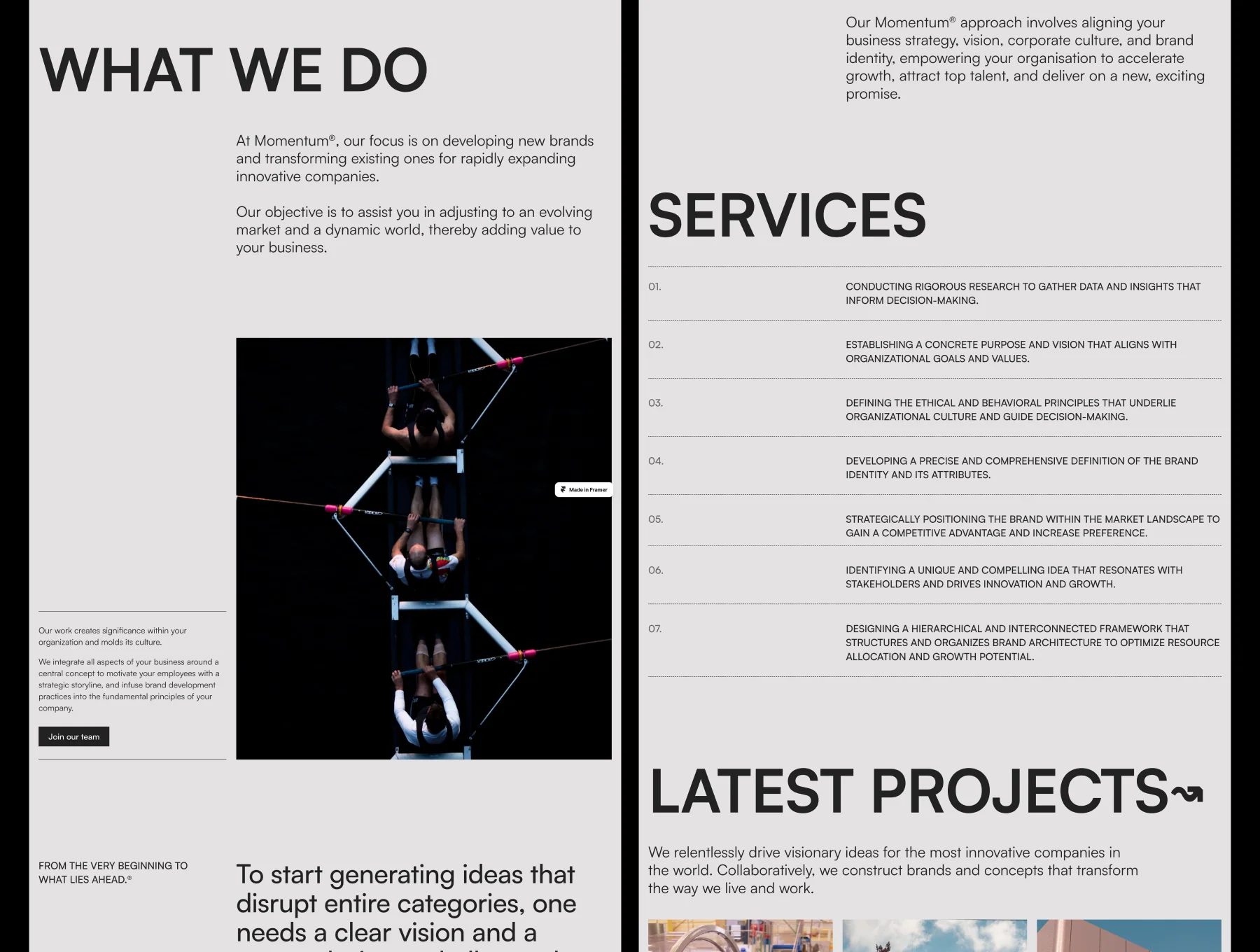 MOMENTUM - Agency Website Template for Framer 5