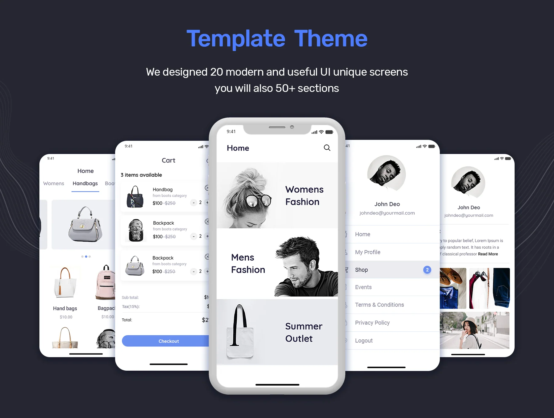 Momma Online Store Mobile App UI Kit 3