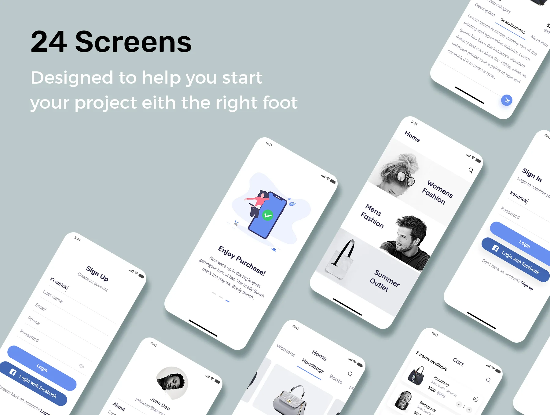 Momma Online Store Mobile App UI Kit 7