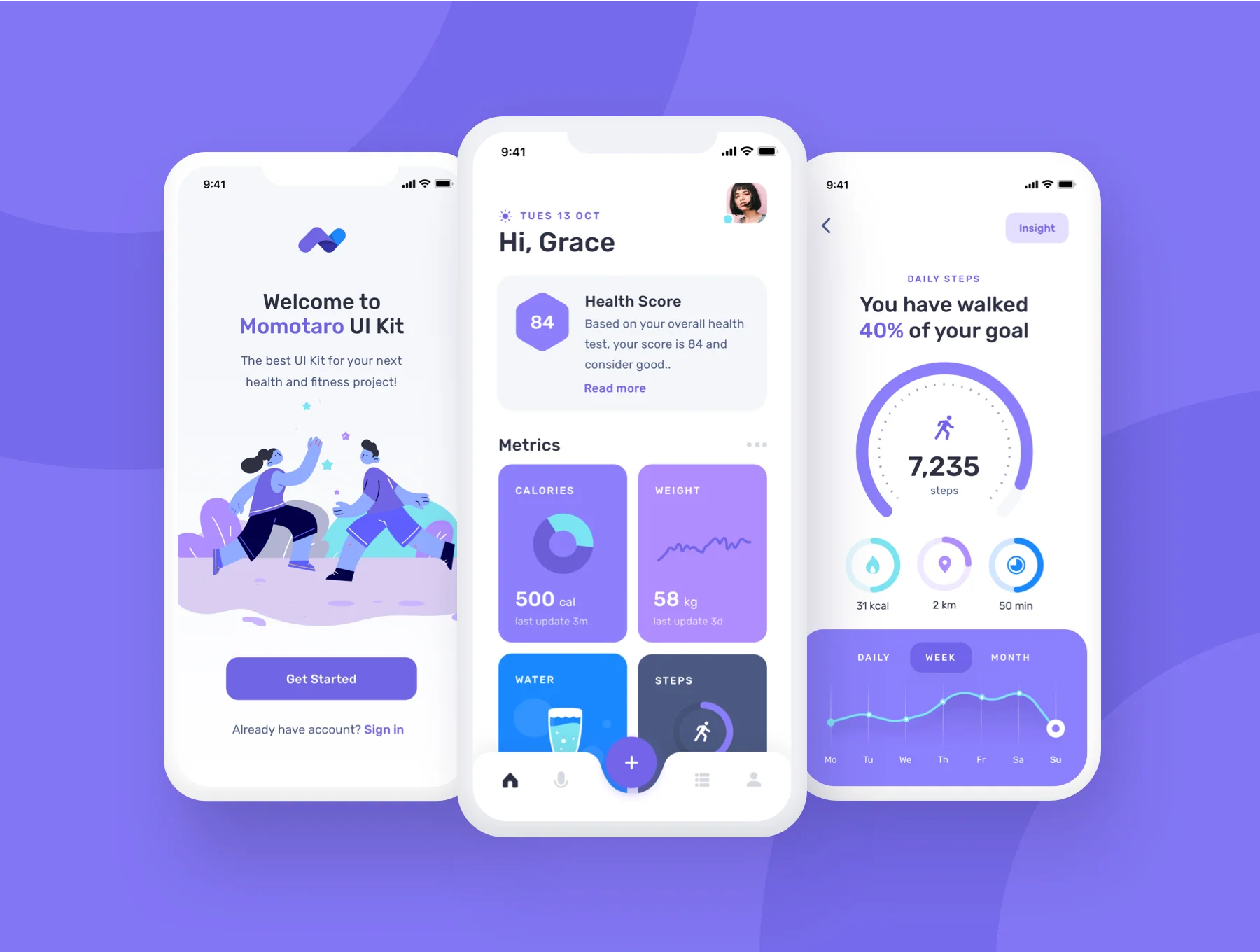 Momotaro Health UI Kit 2