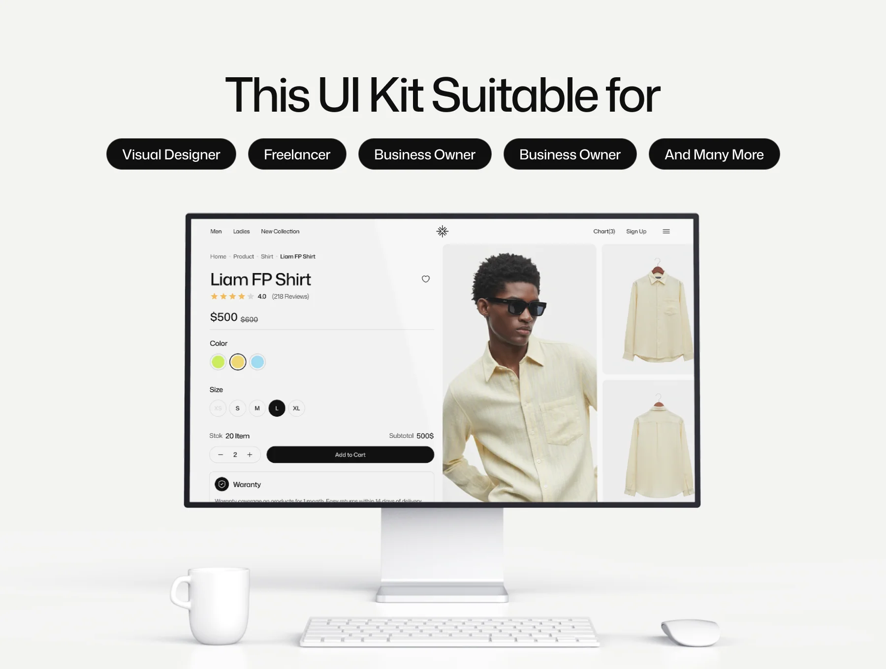 Monalisa - E Commerce Website UI Kit 6