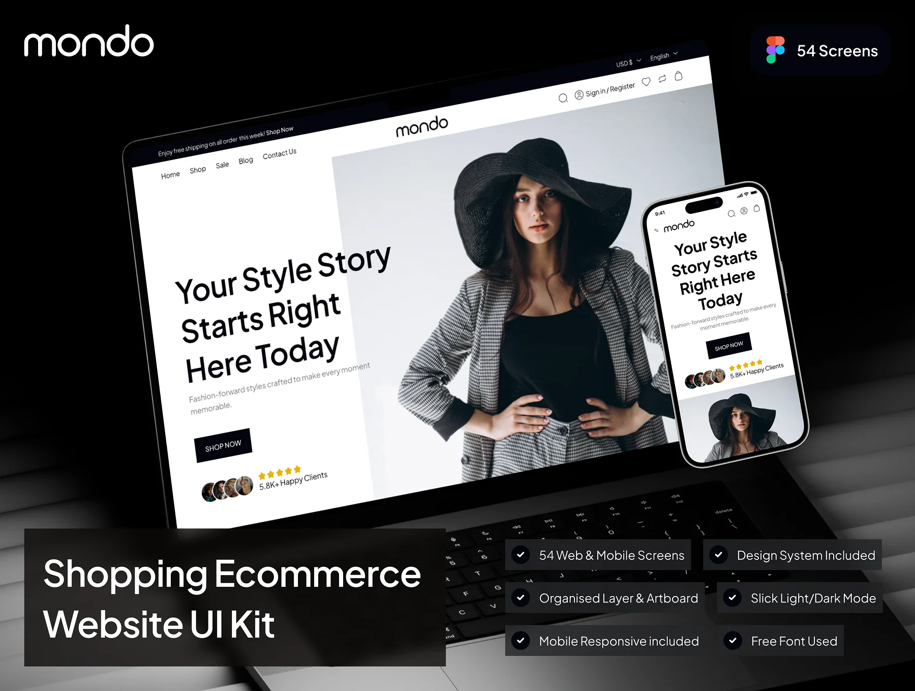 mondo - Shopping Ecommerce Website UI Kit