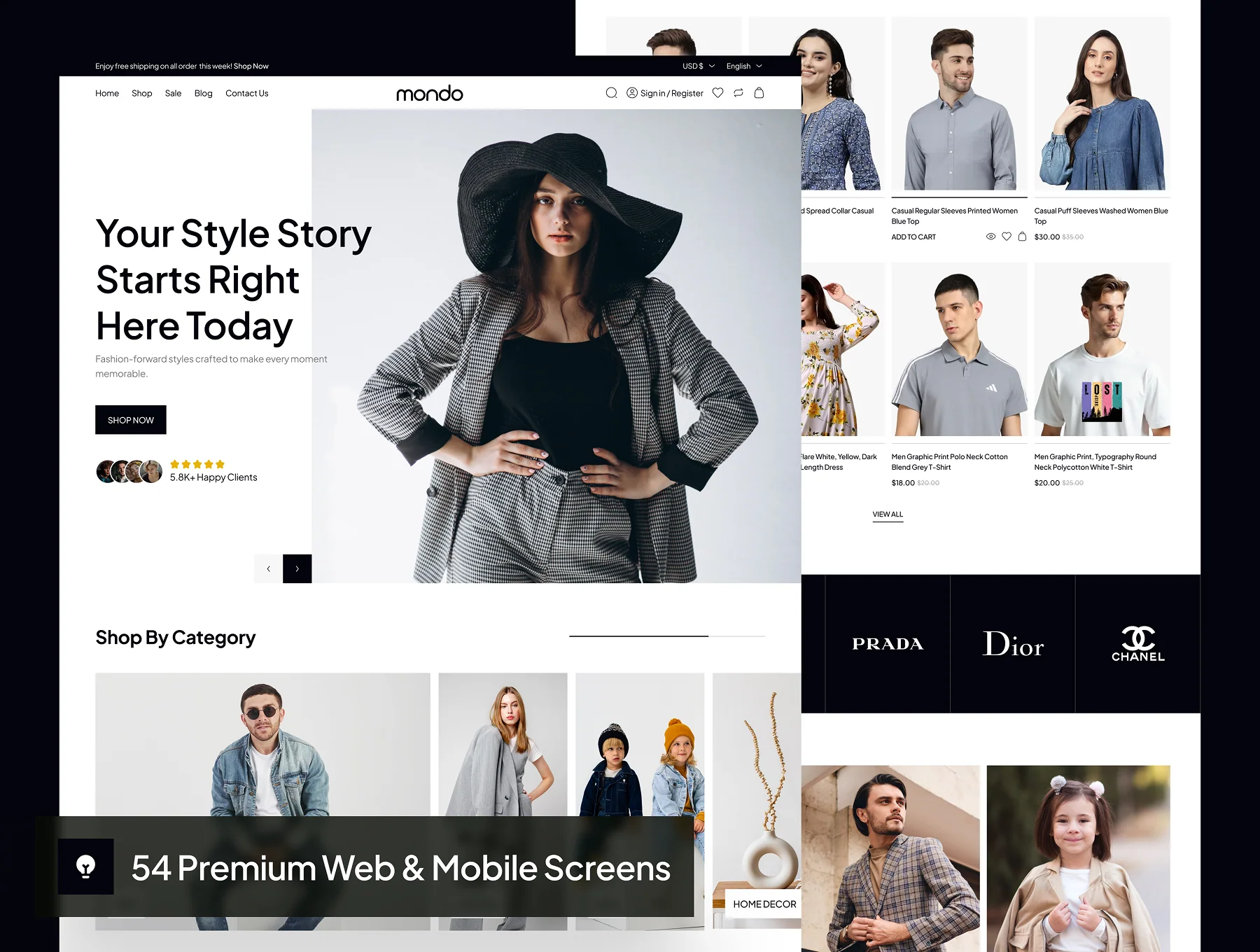 mondo - Shopping Ecommerce Website UI Kit 5