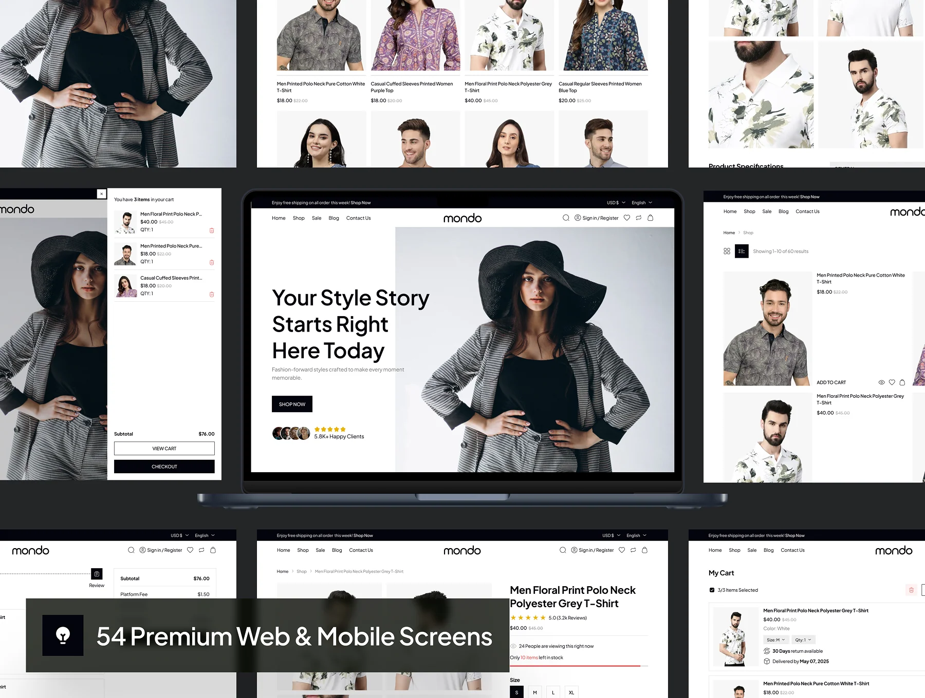 mondo - Shopping Ecommerce Website UI Kit 6