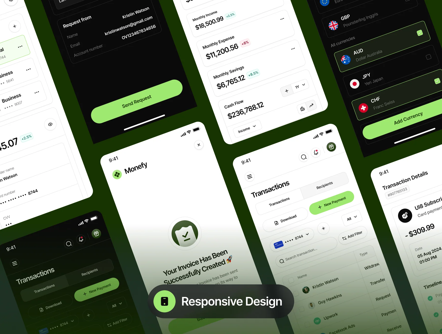 Monefy - Financial Dashboard UI Kit 6