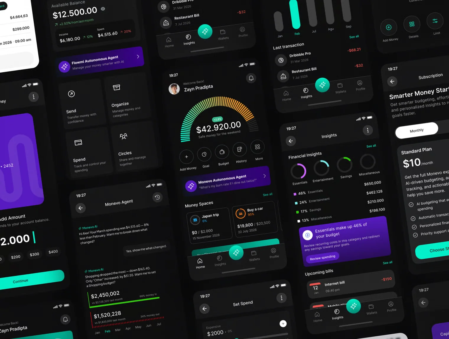 Monevo - AI Personal Finance Mobile App UI Kit 5