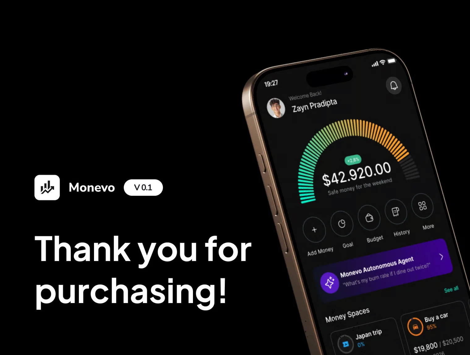 Monevo - AI Personal Finance Mobile App UI Kit 6