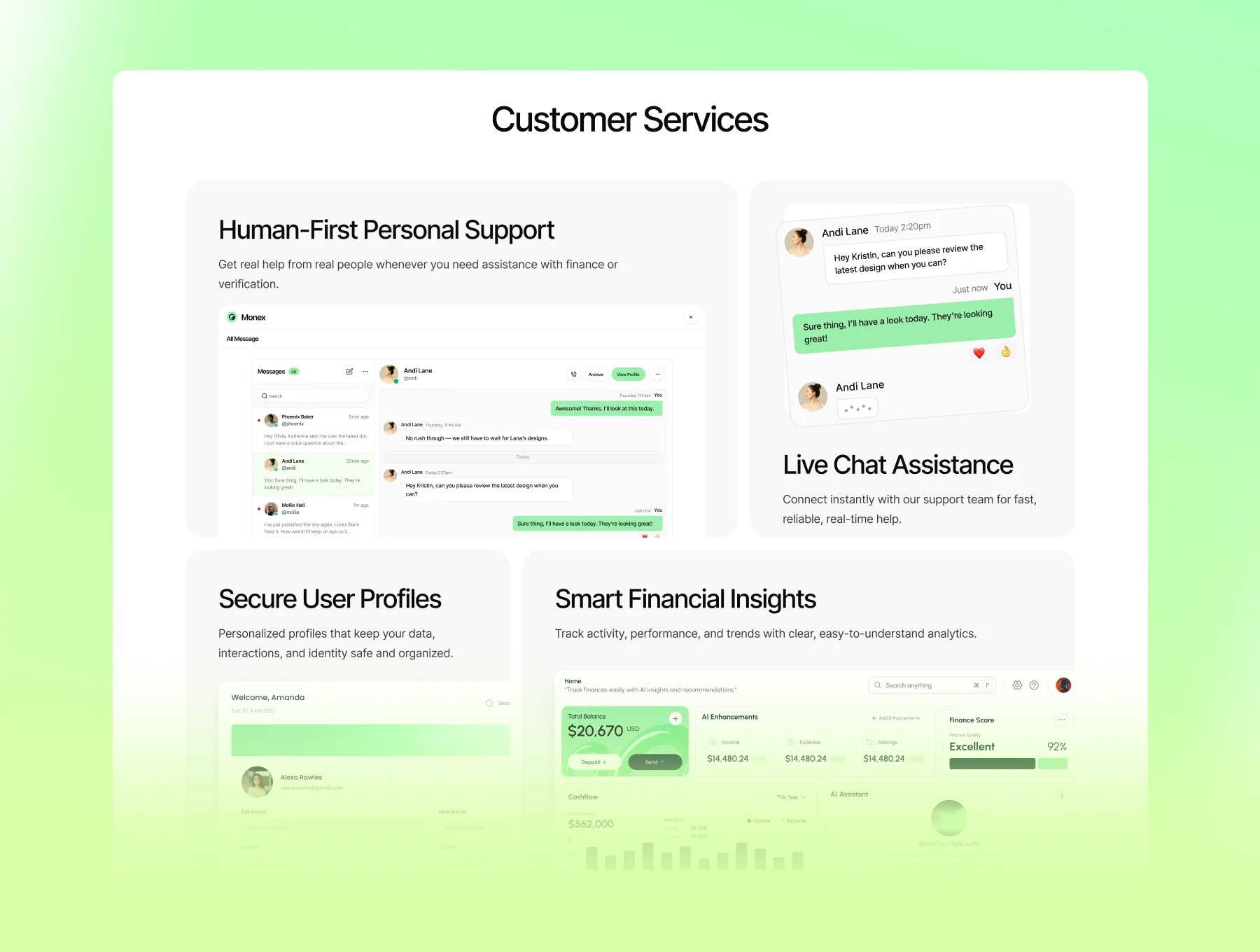 Monex — Finance Mobile App Landing Page 2