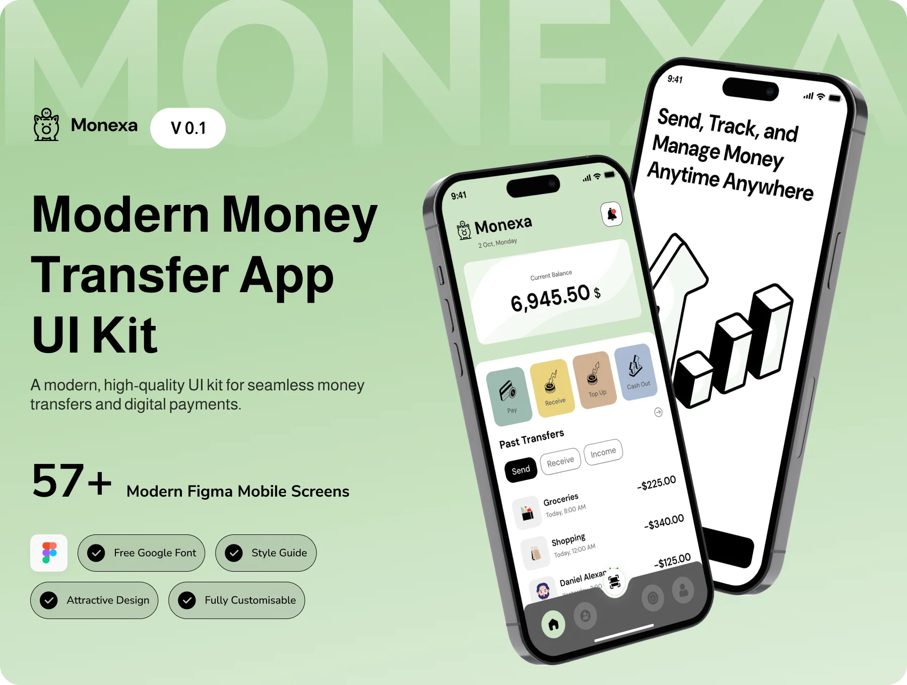 Monexa | Money Transfer App UI Kit