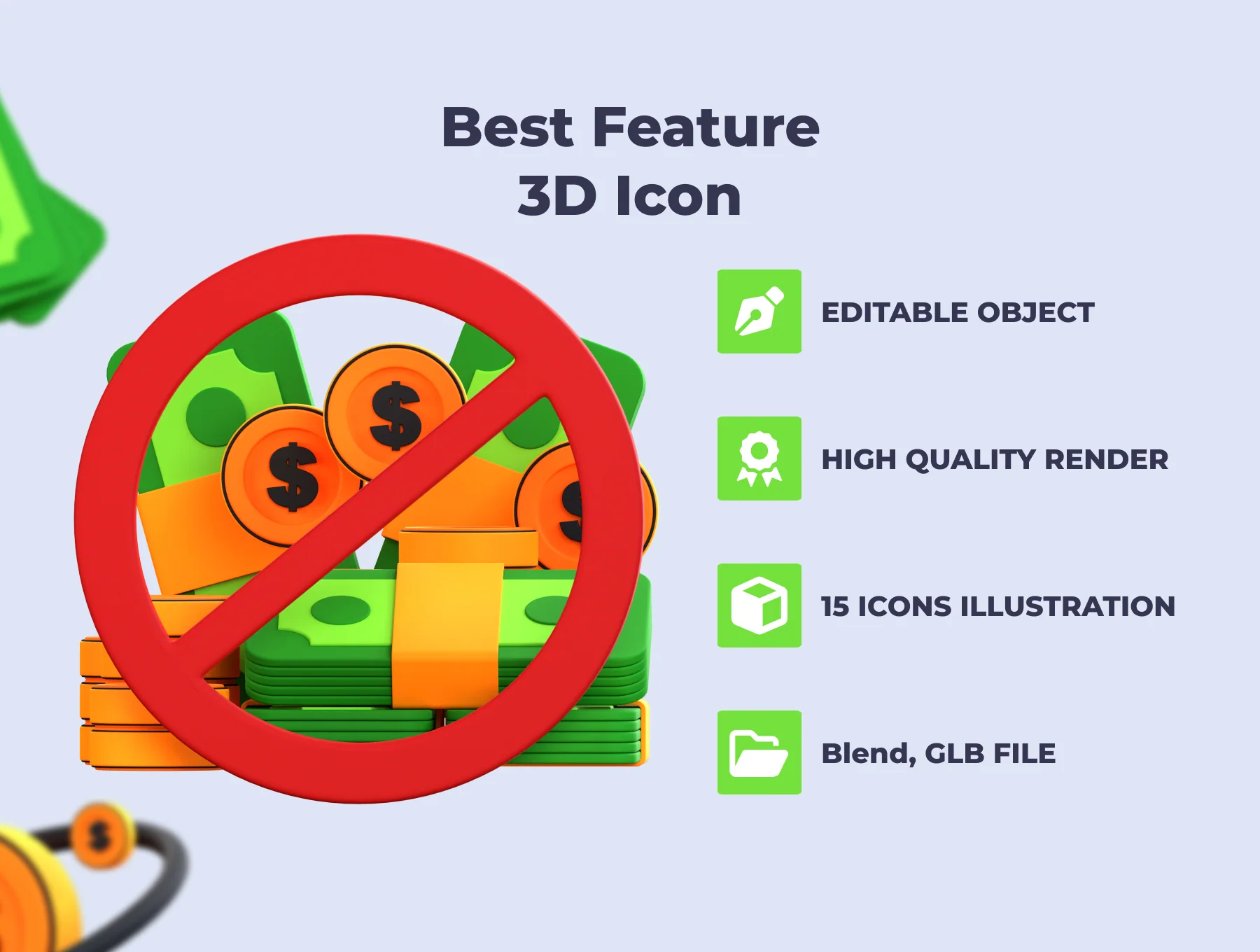 Money 3D 3D Illustration Pack 2