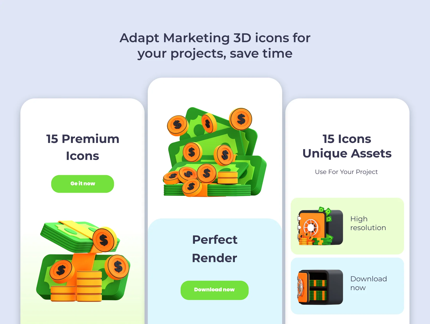 Money 3D 3D Illustration Pack 3
