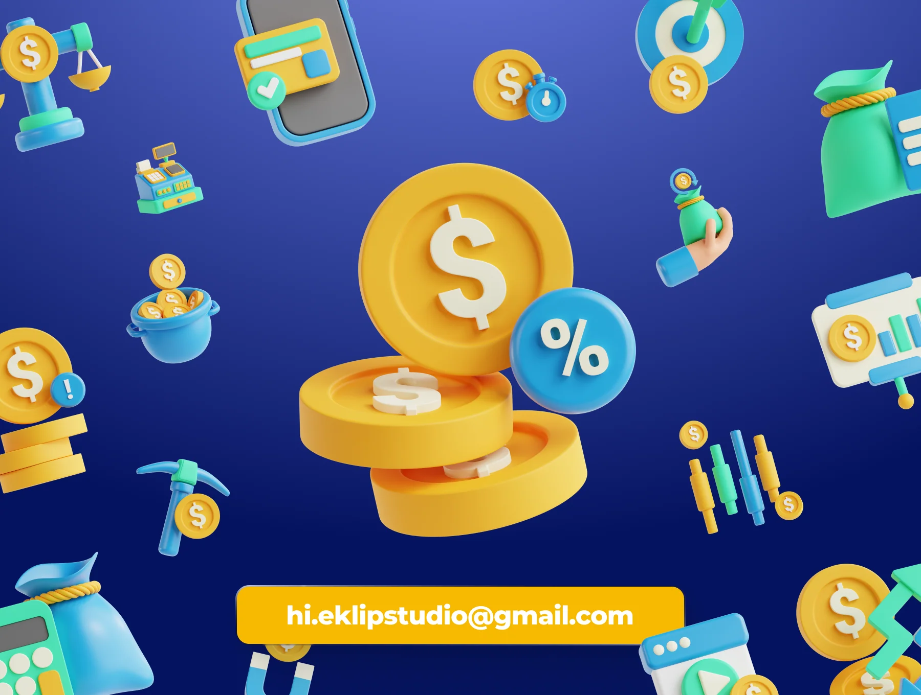 Money - 3D Icon Set 7