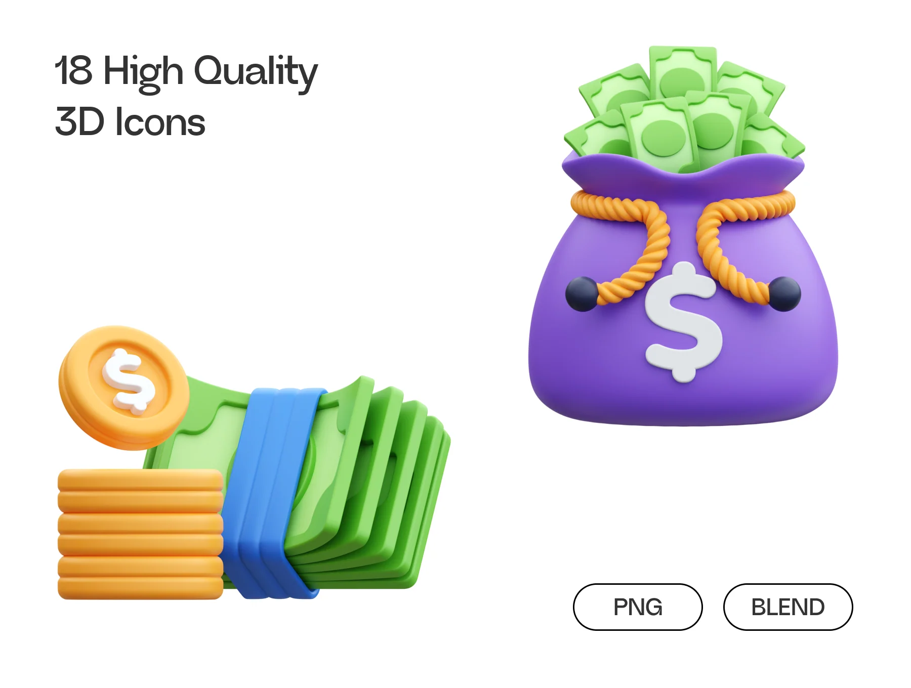 Money 3D Icons 2
