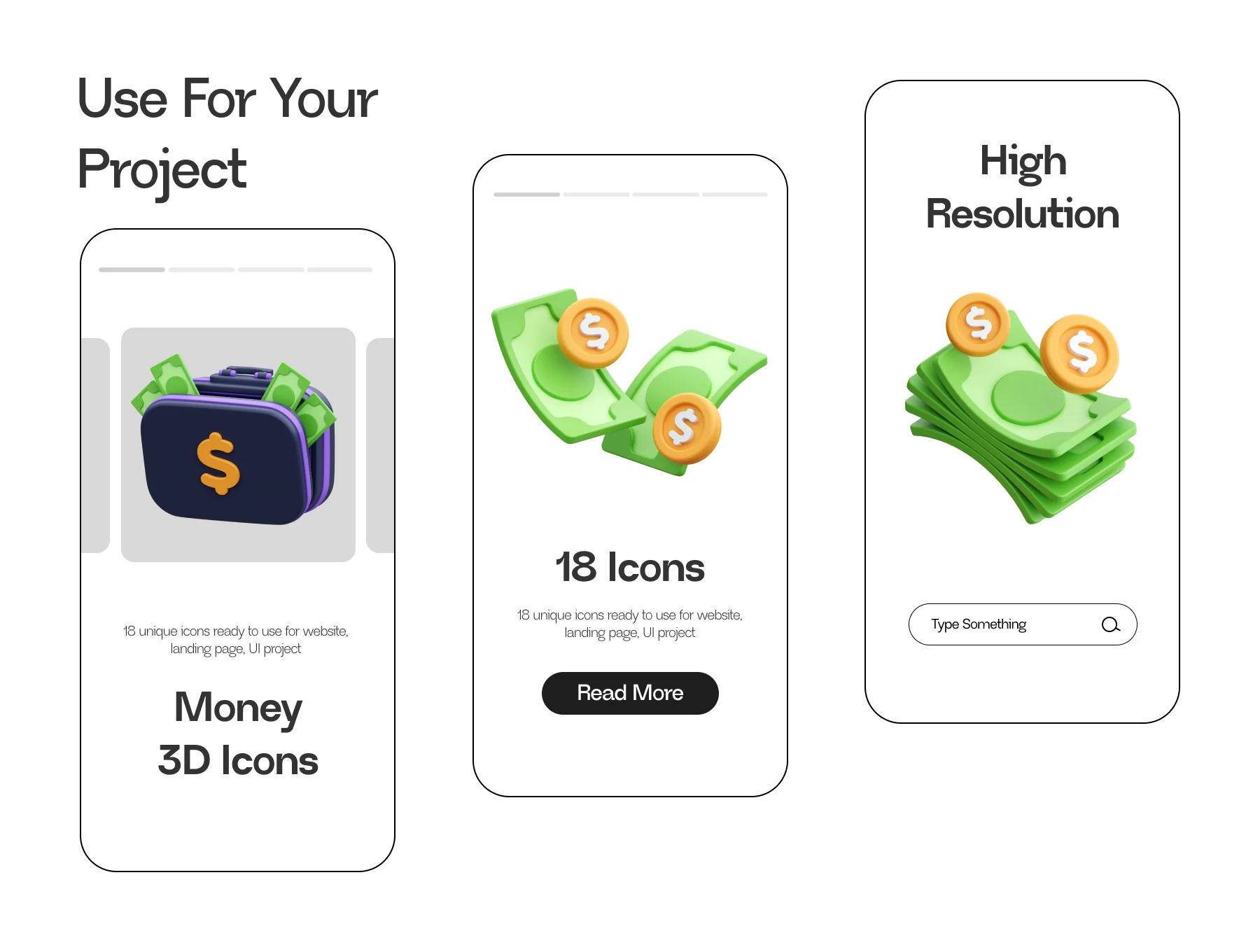 Money 3D Icons 3