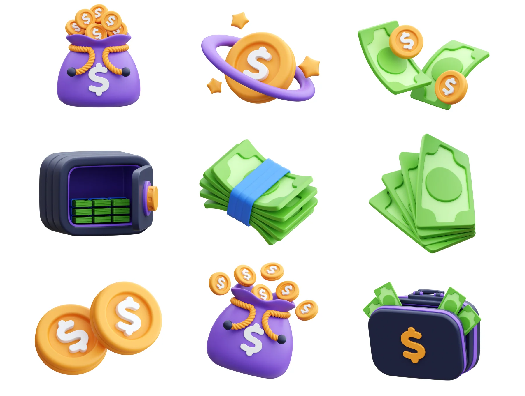 Money 3D Icons 6