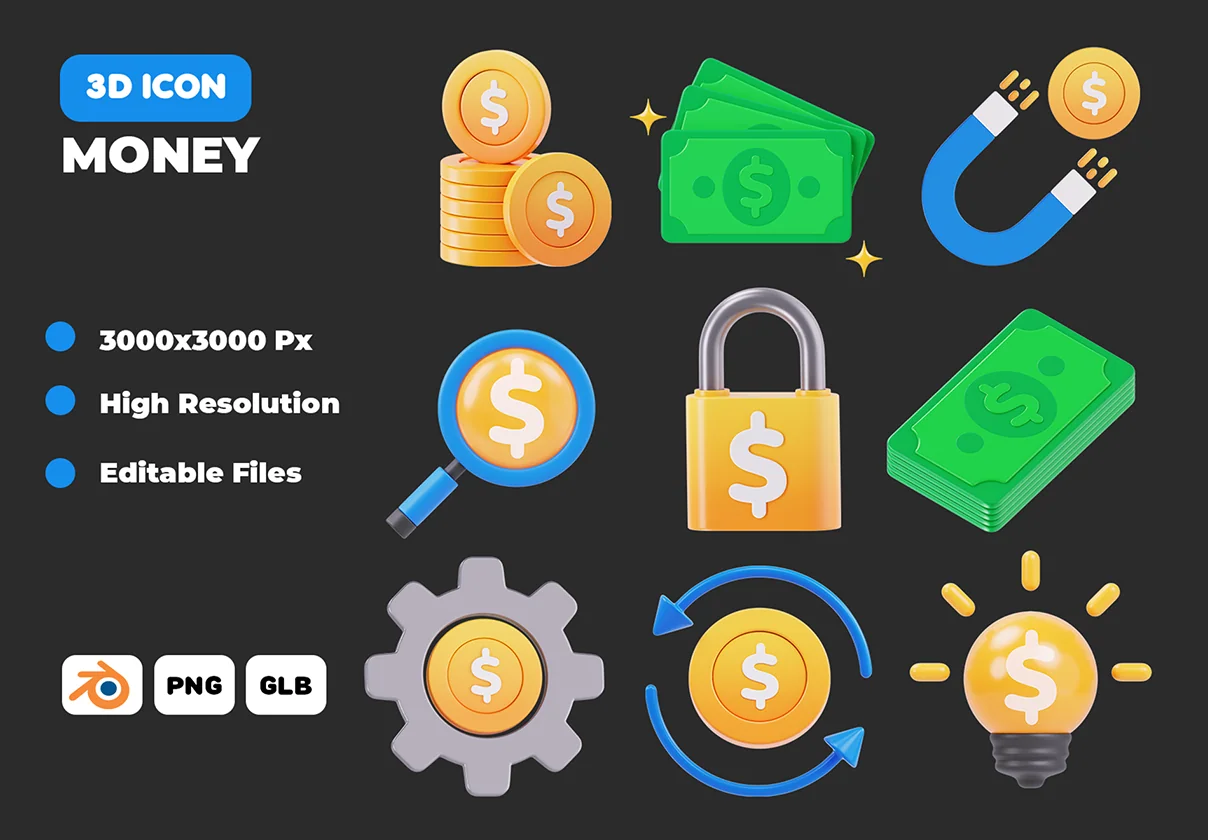 Money 3D Illustration Pack