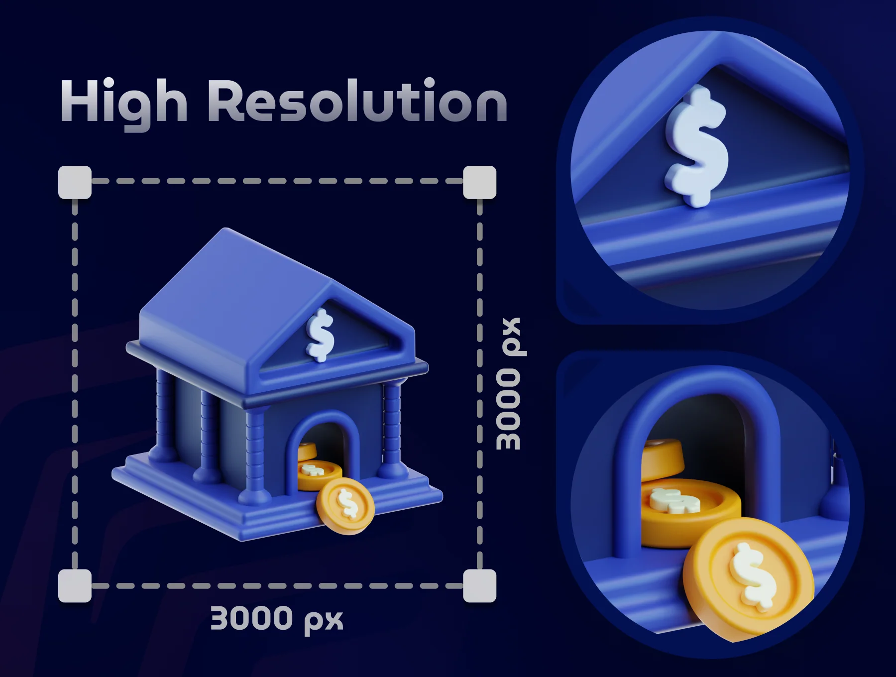 Money and Banking 3D Icon Set 4