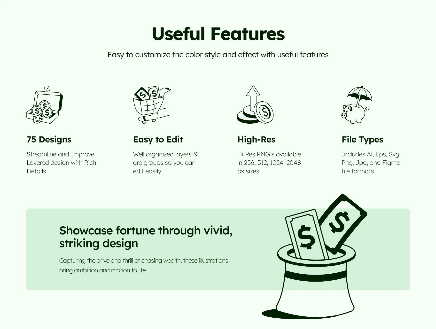 Money Drawing Illustration Set 2