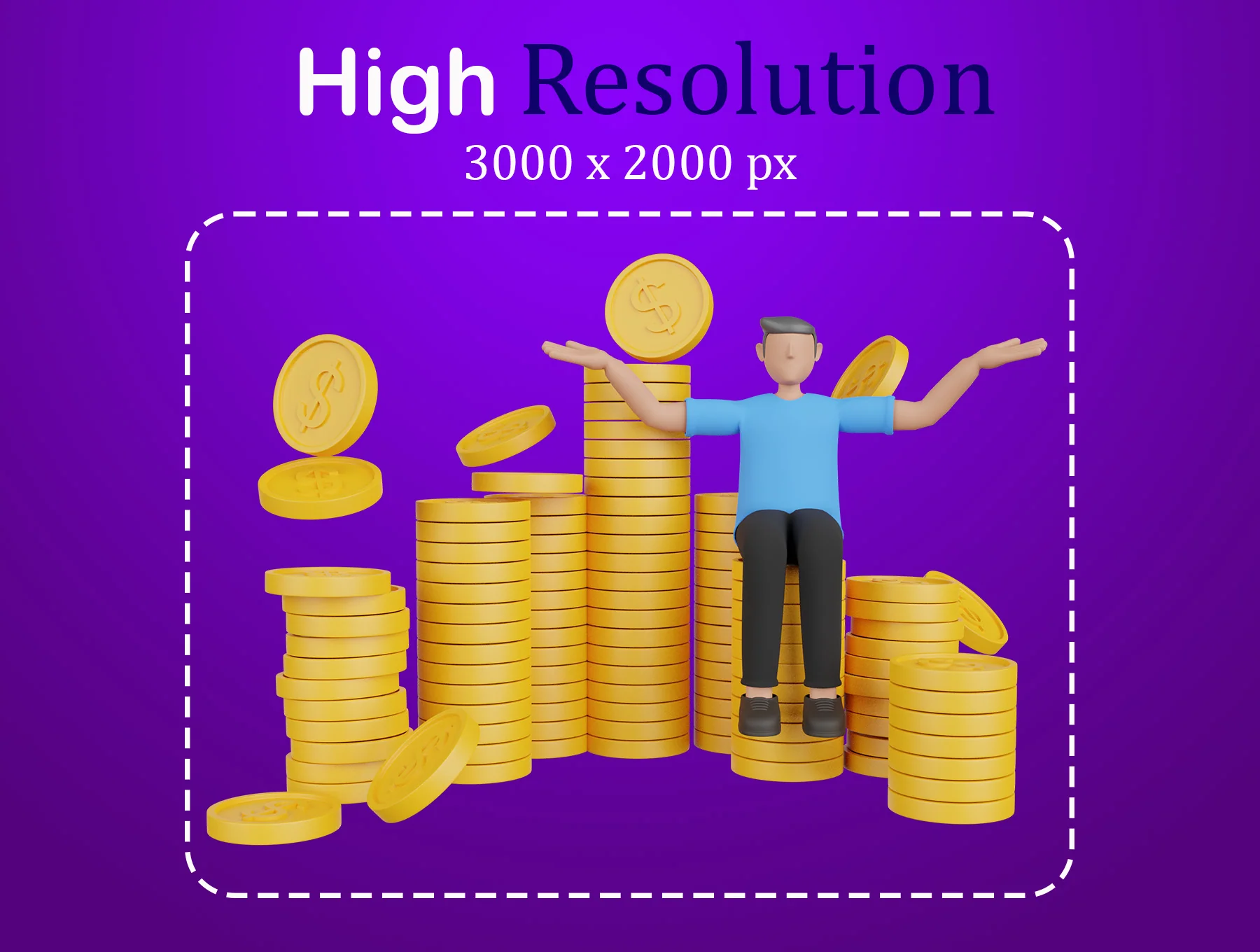 Money Saving 3D Illustration 3