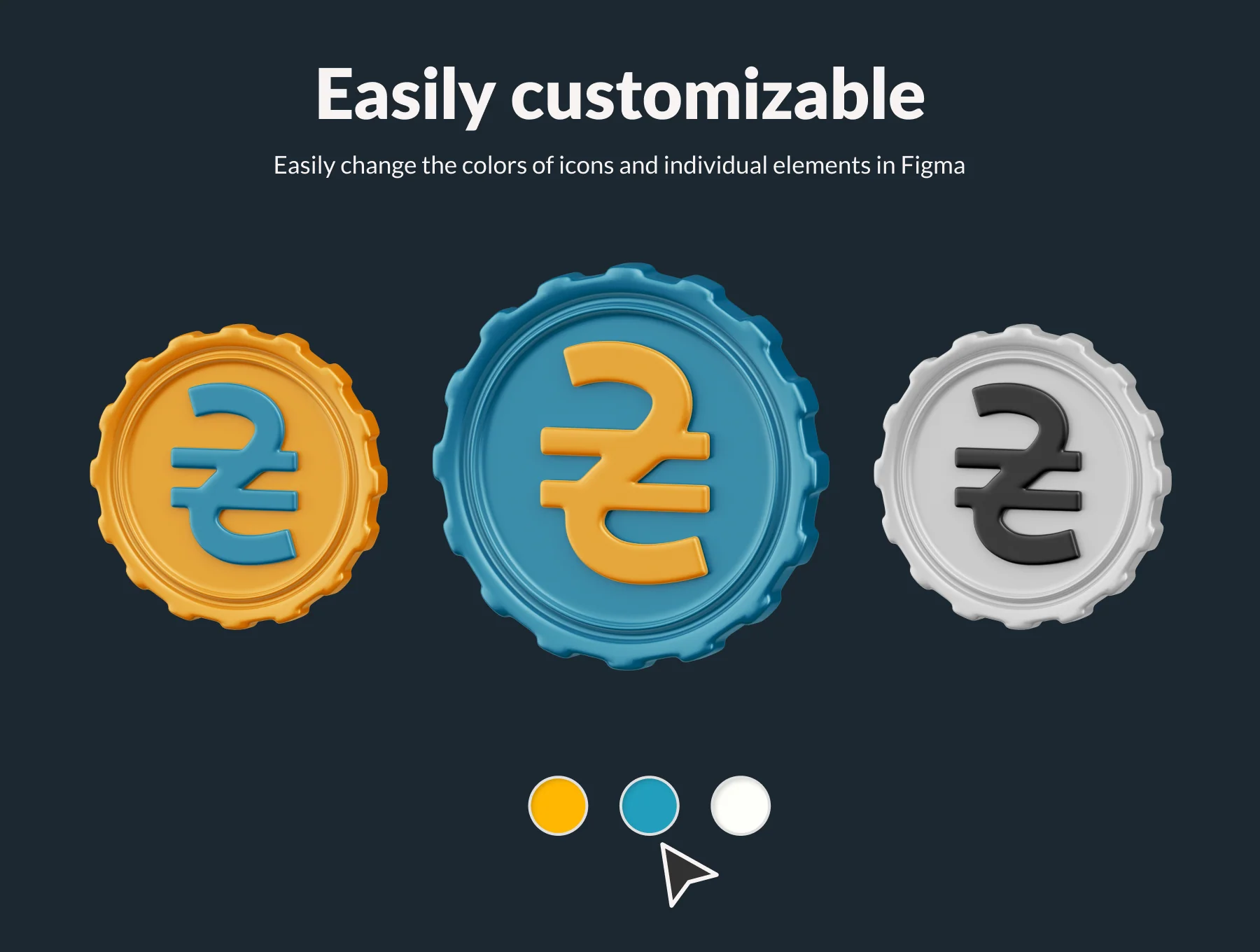 Money Signs 3D Icon Set 3