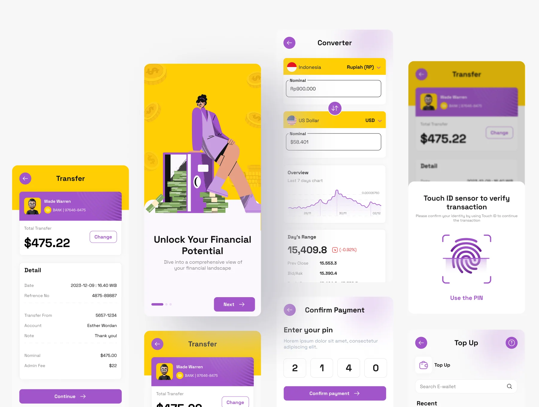 Unfin - Finance App Mobile UI KIT 2
