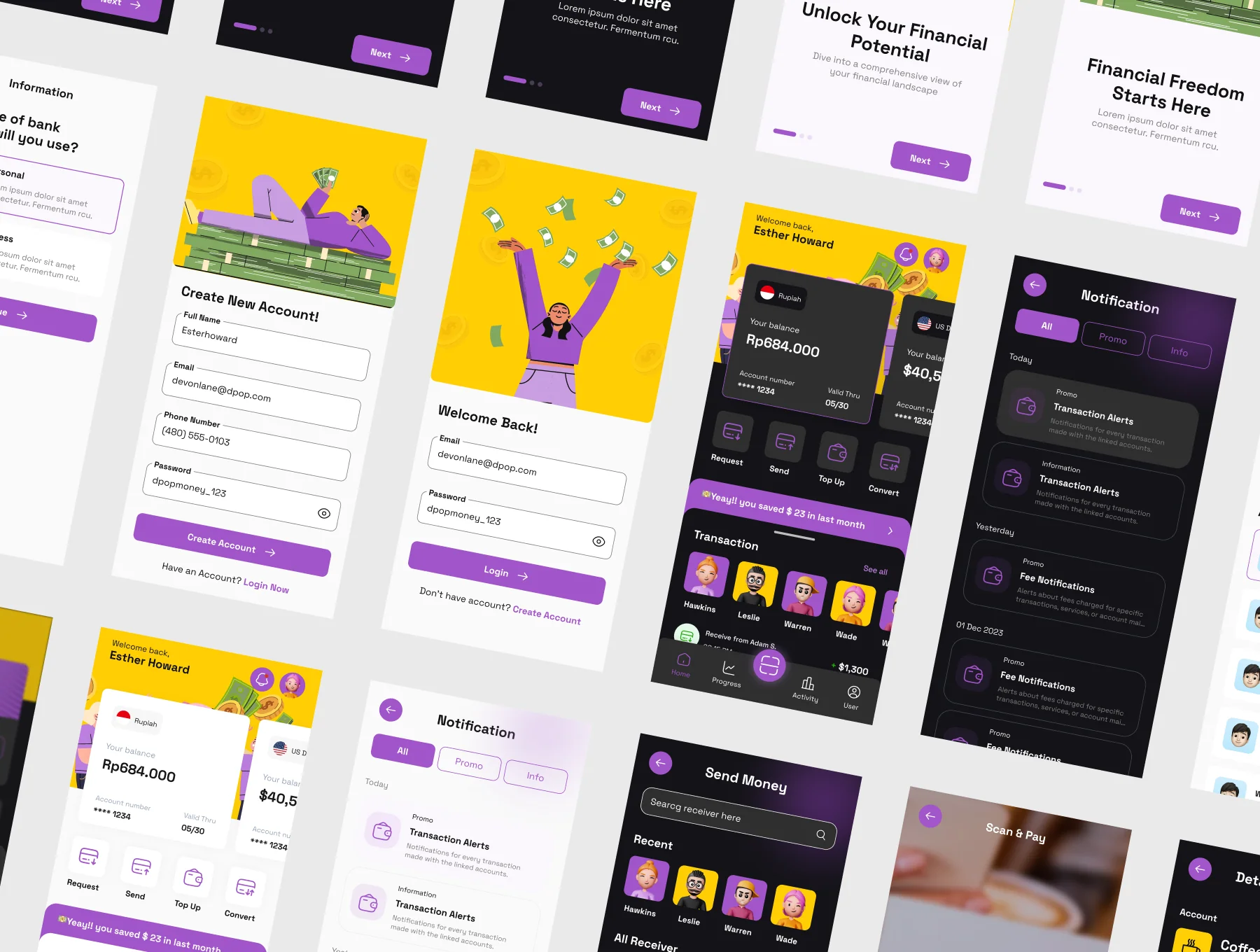 Unfin - Finance App Mobile UI KIT 7