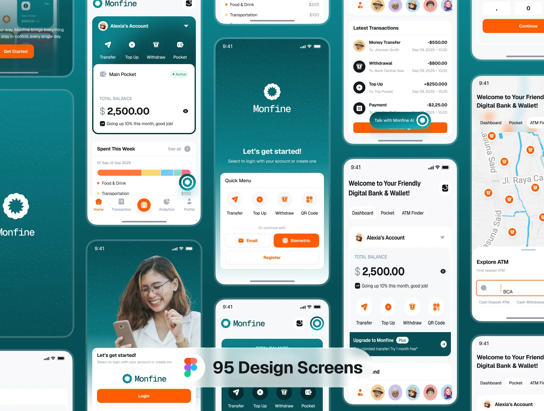 Monfine - AI-Powered Banking & Finance App UI Kit 2