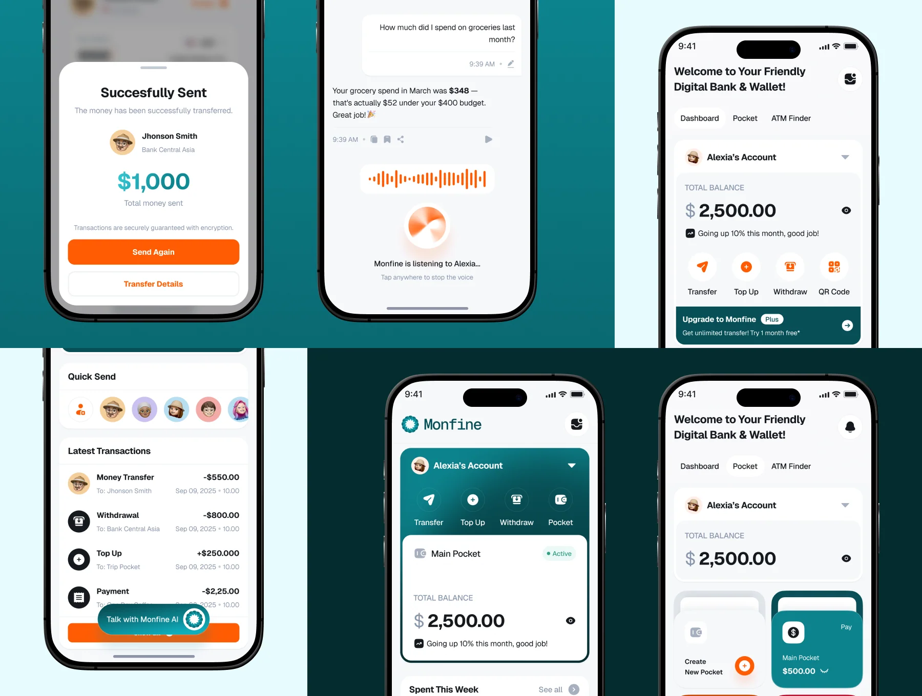 Monfine - AI-Powered Banking & Finance App UI Kit 3