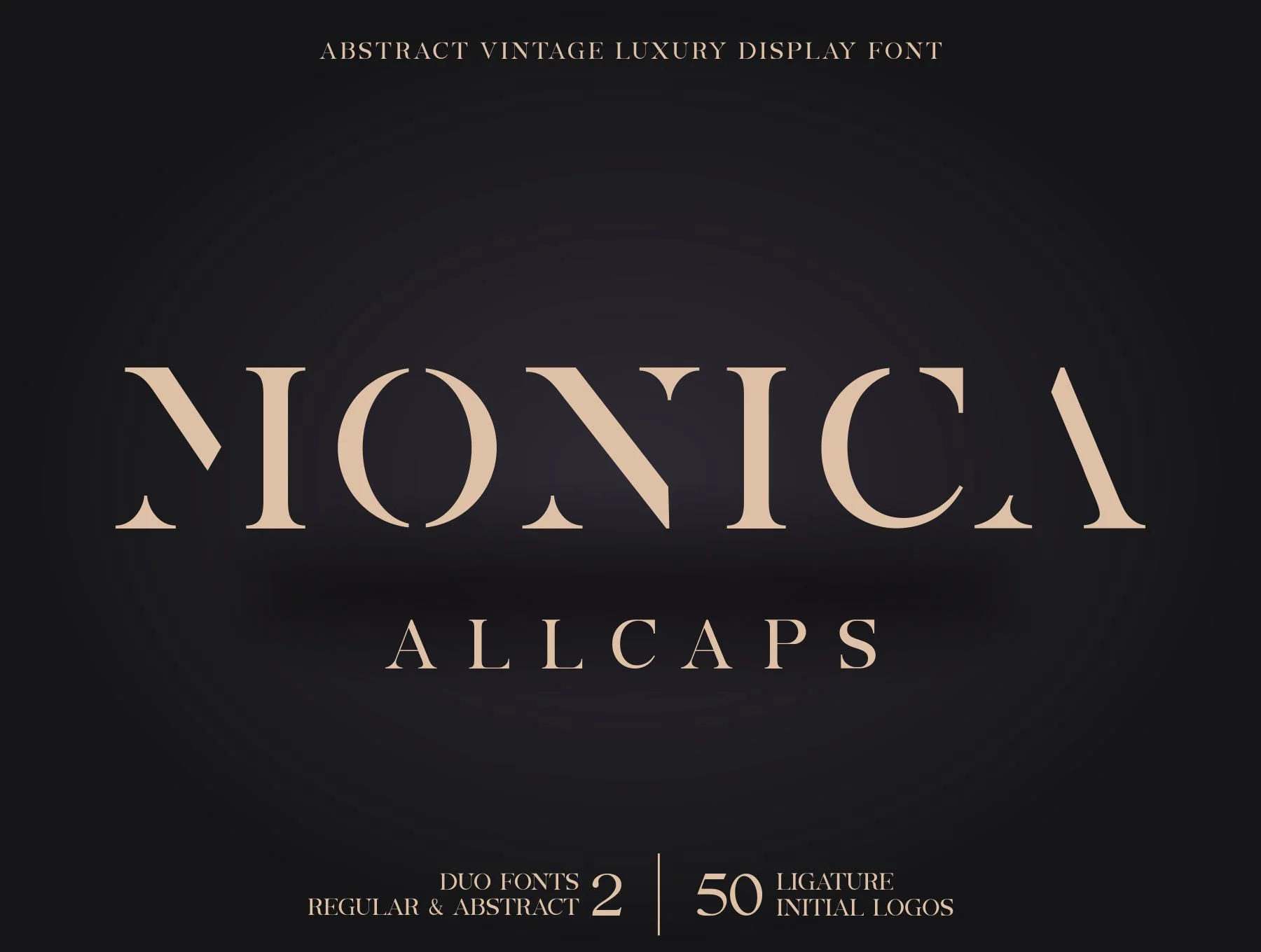 Monica Allcaps Fonts Family