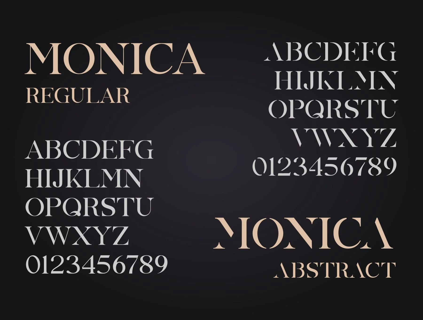 Monica Allcaps Fonts Family 7