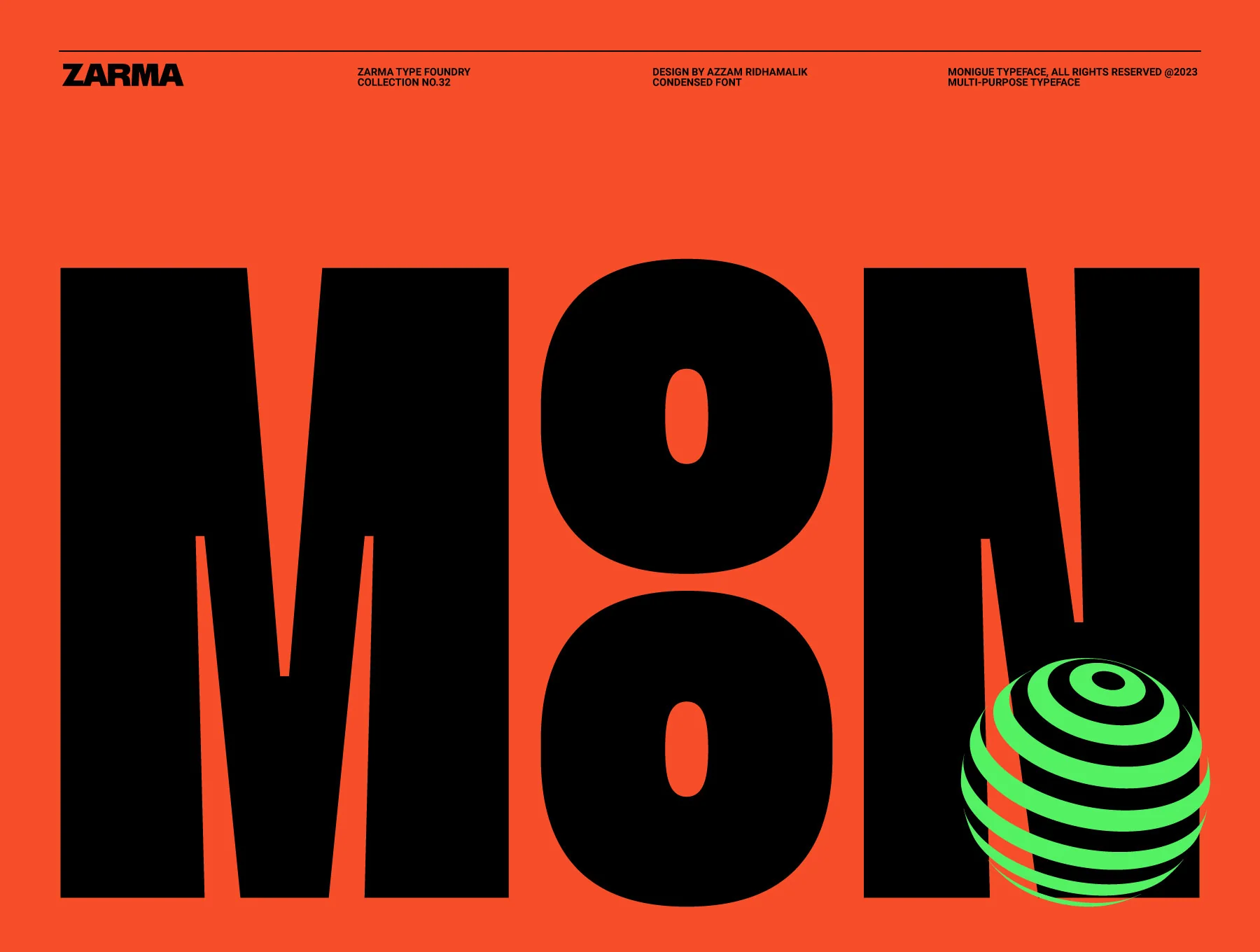 Monigue - Condensed Sans Font 5