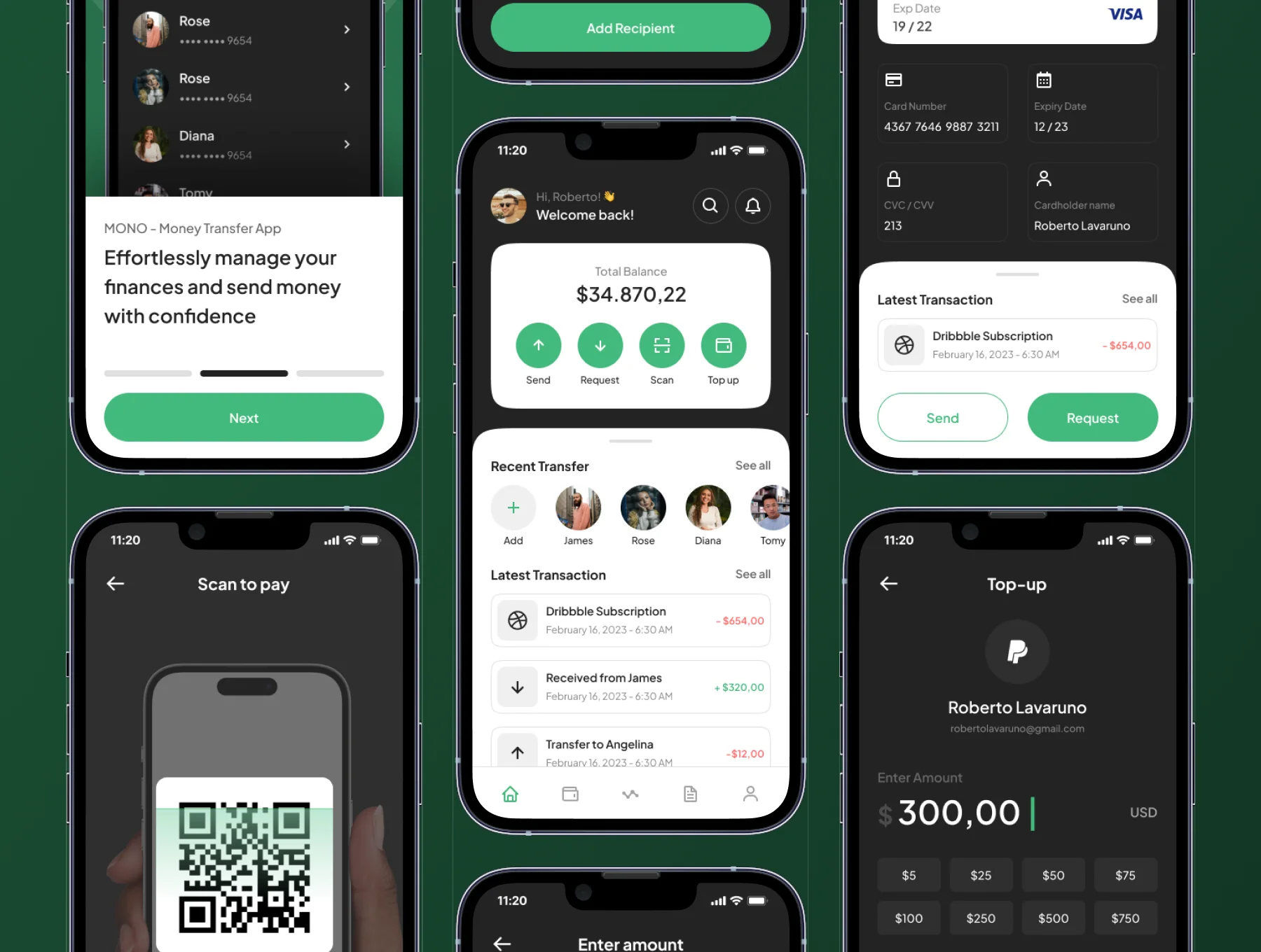 MONO - Money Transfer Mobile App UI Kit 7