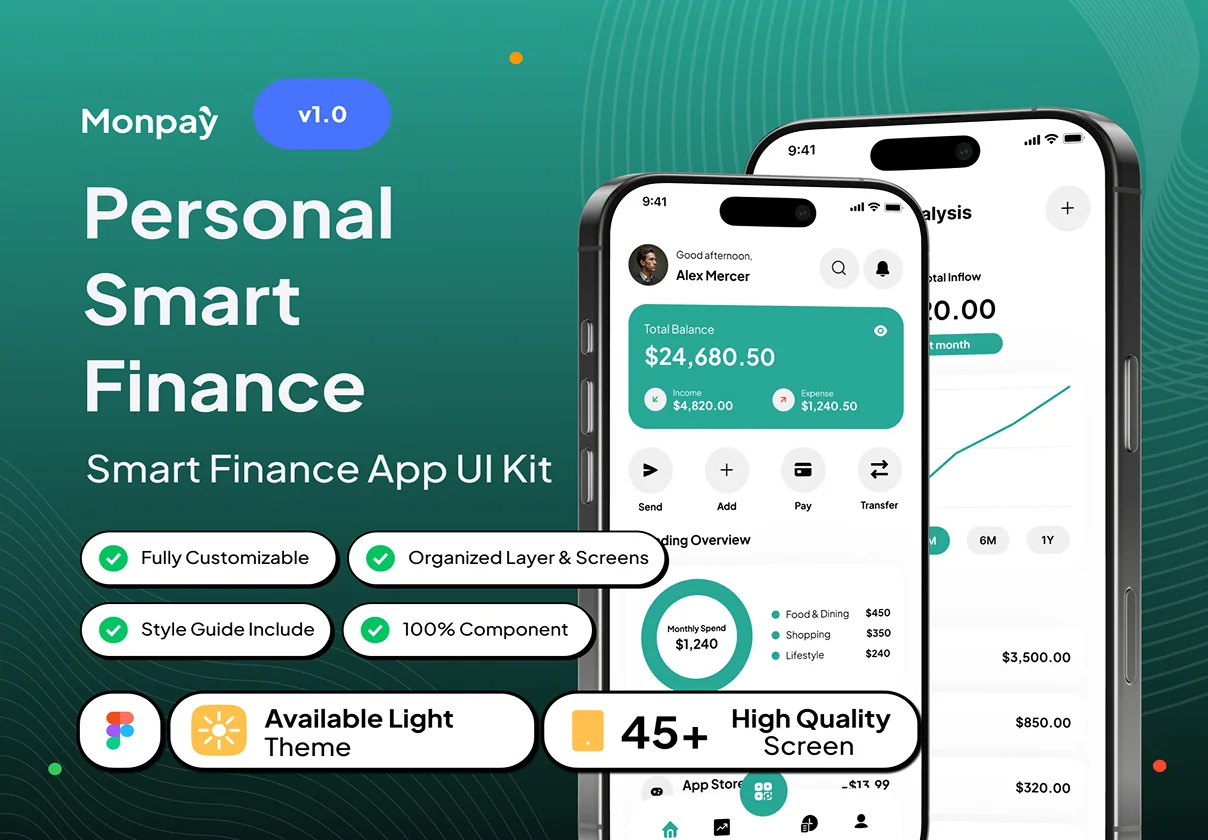 Monpay – Personal Smart Finance App UI Kit