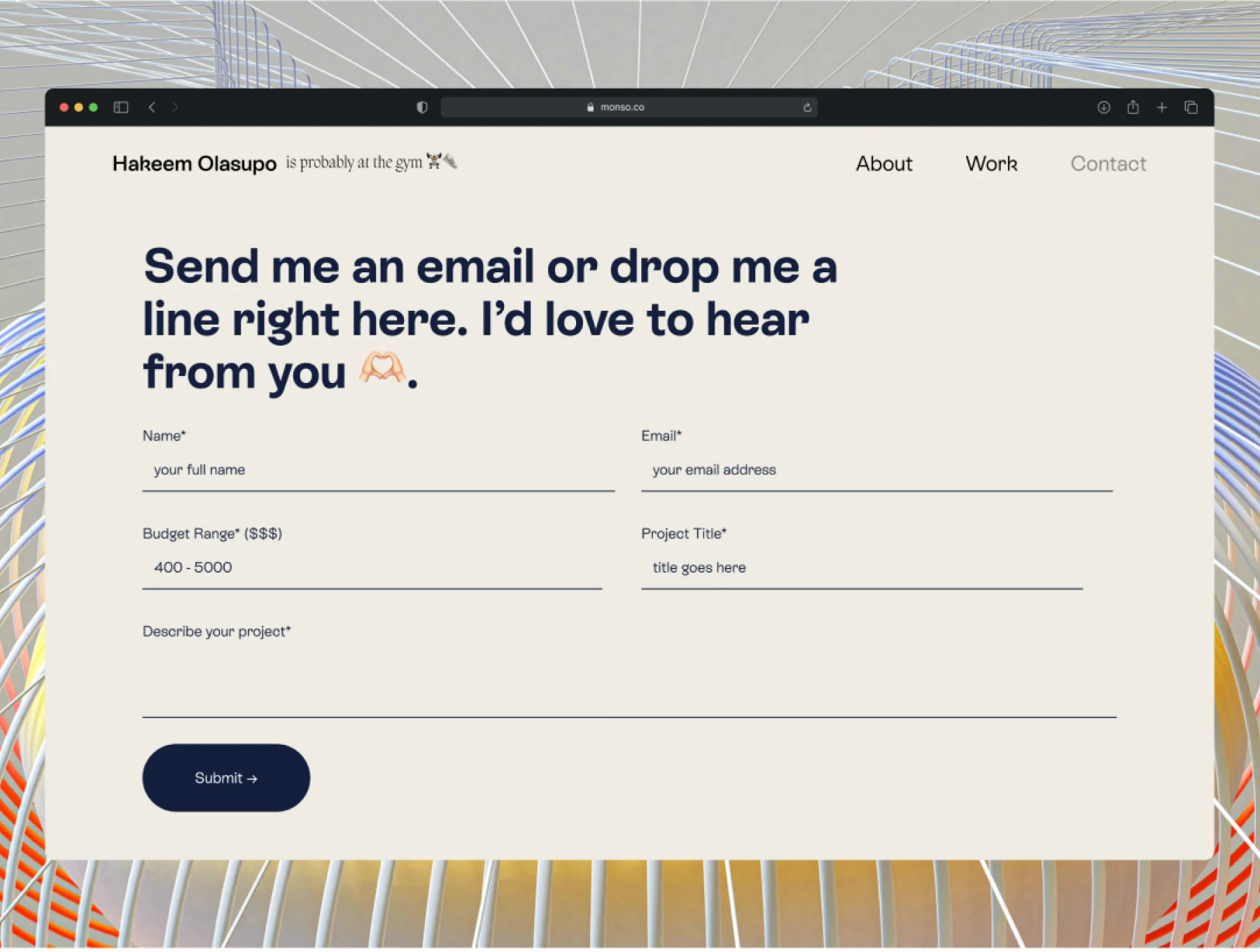 Monso - Framer Portfolio Template 6
