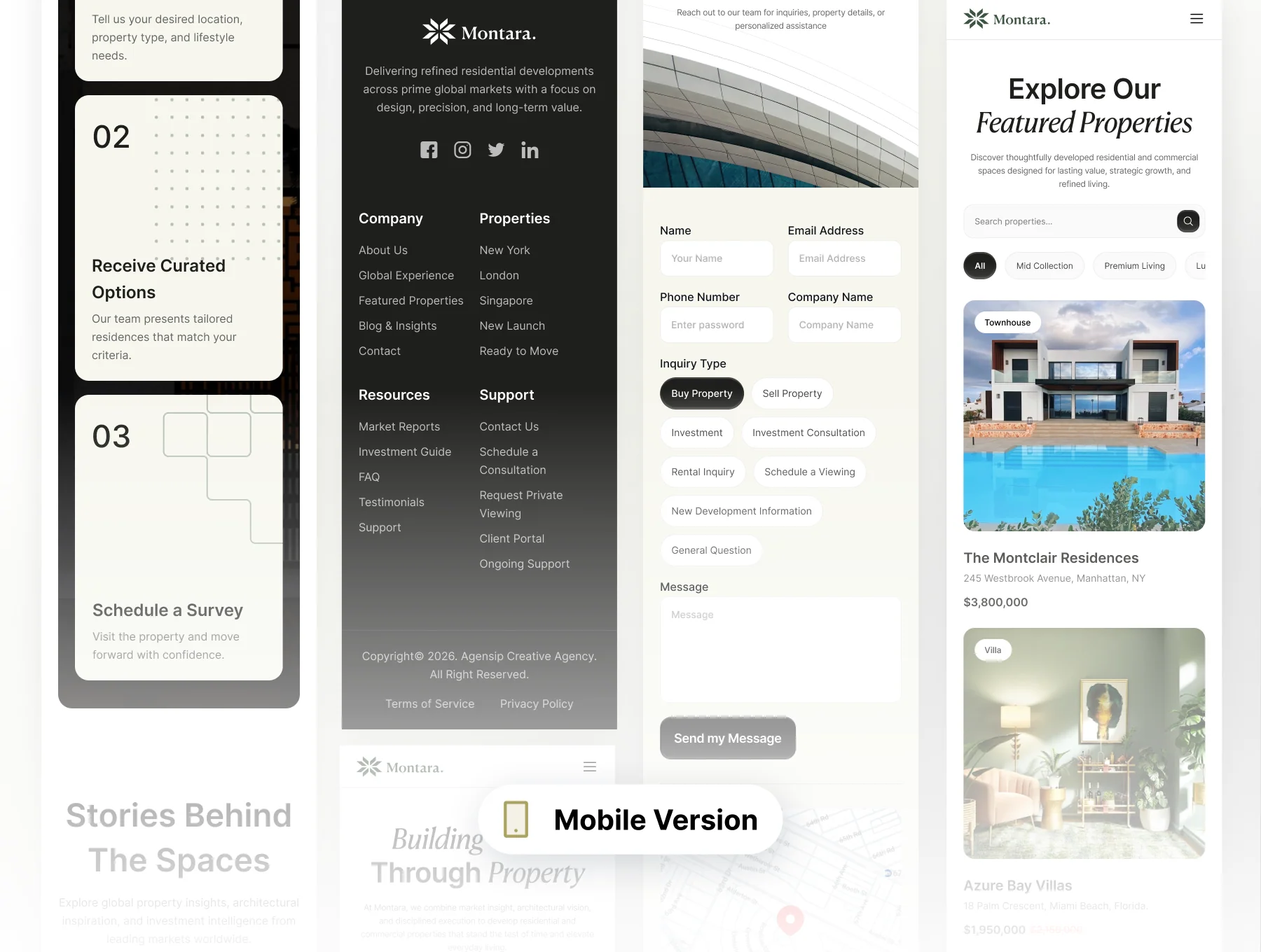 Montara - Property Agent Company Website UI Kit 8