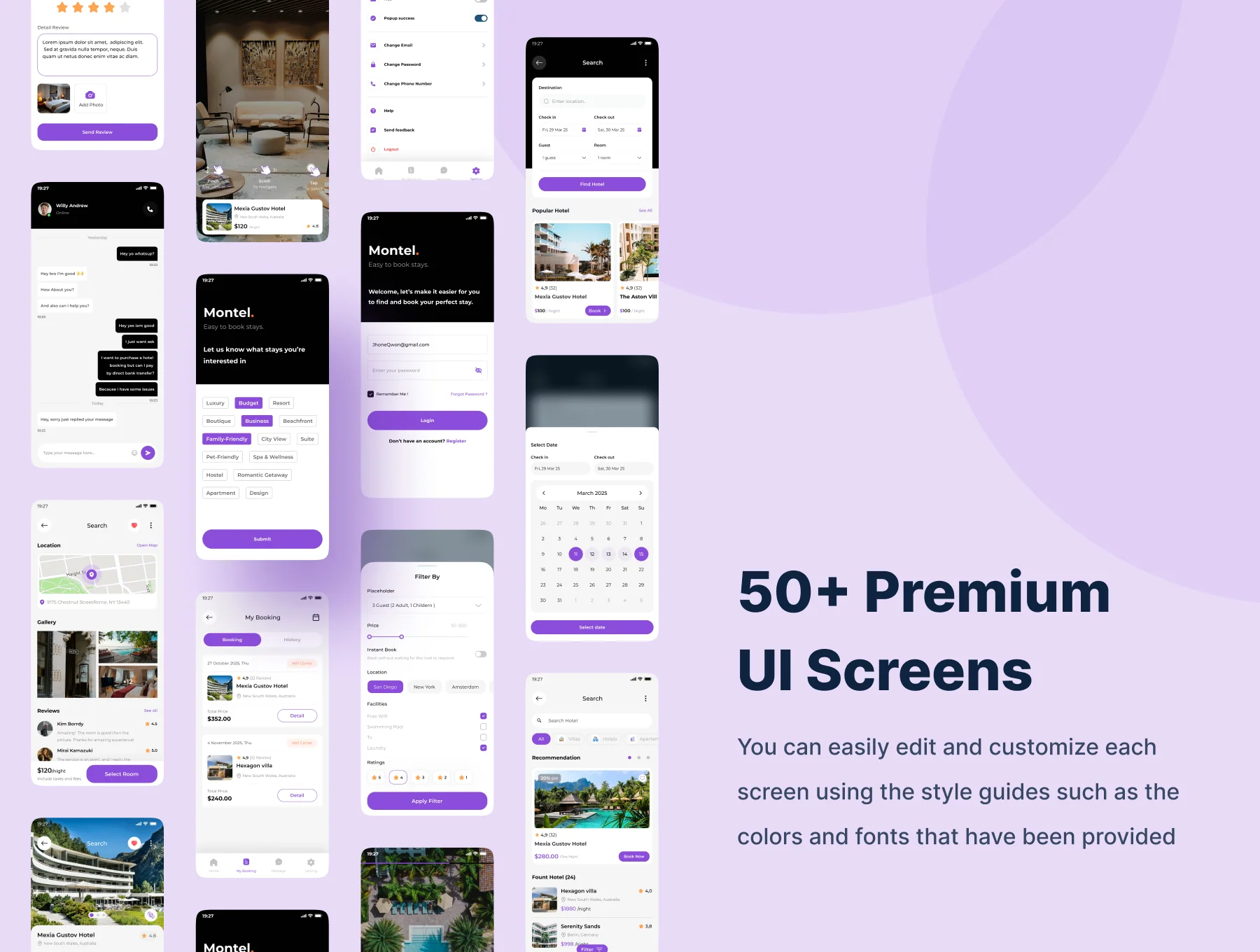 Montel - Hotel Booking Mobile App UI Kits 3